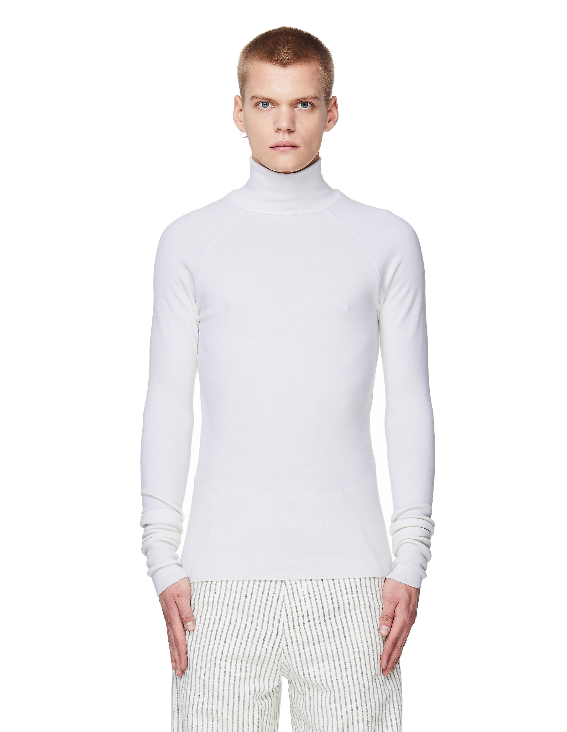 Haider Ackermann Белая шерстяная водолазка