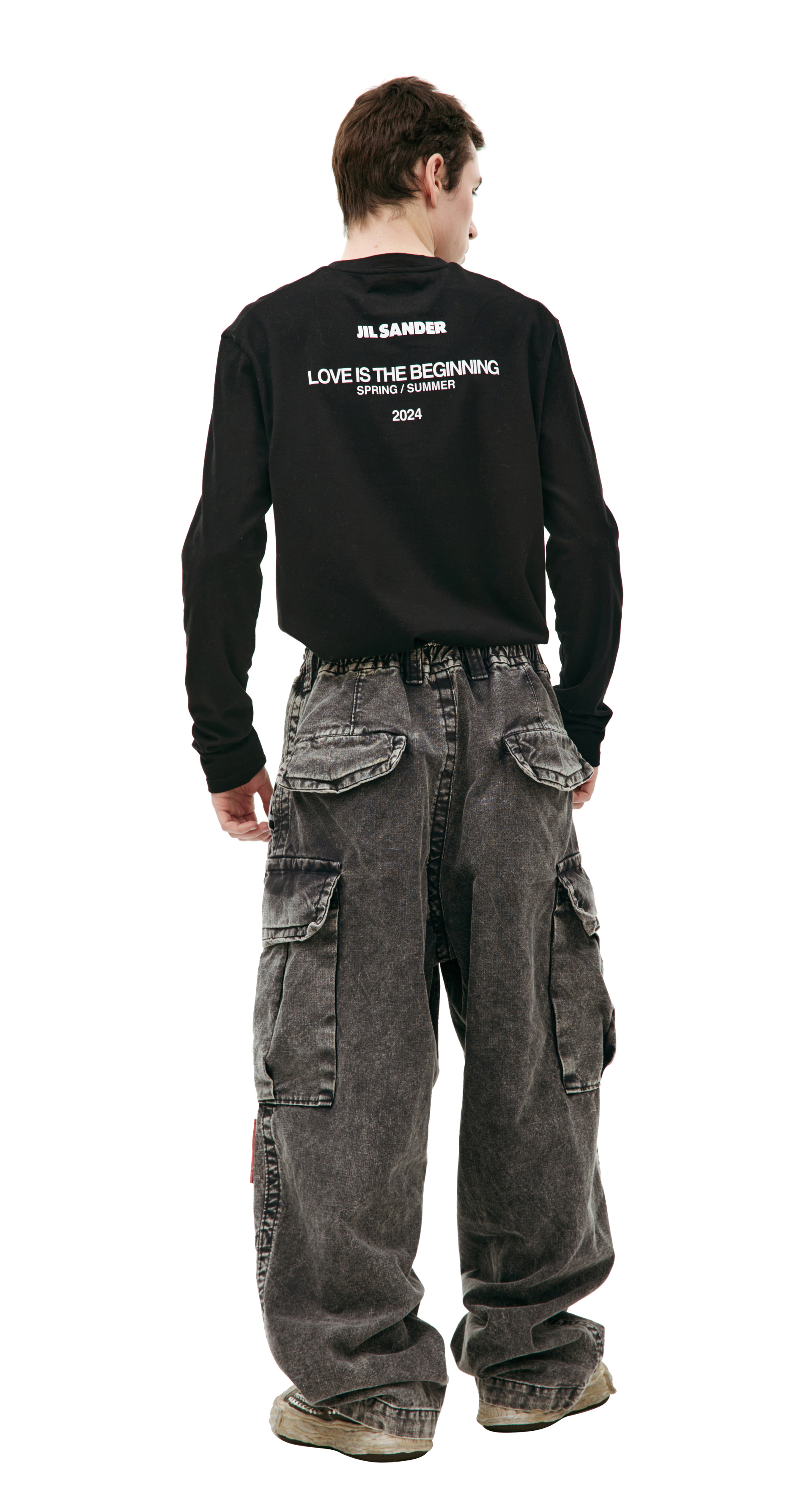 Maison Mihara Yasuhiro Джинсы карго с логотипом