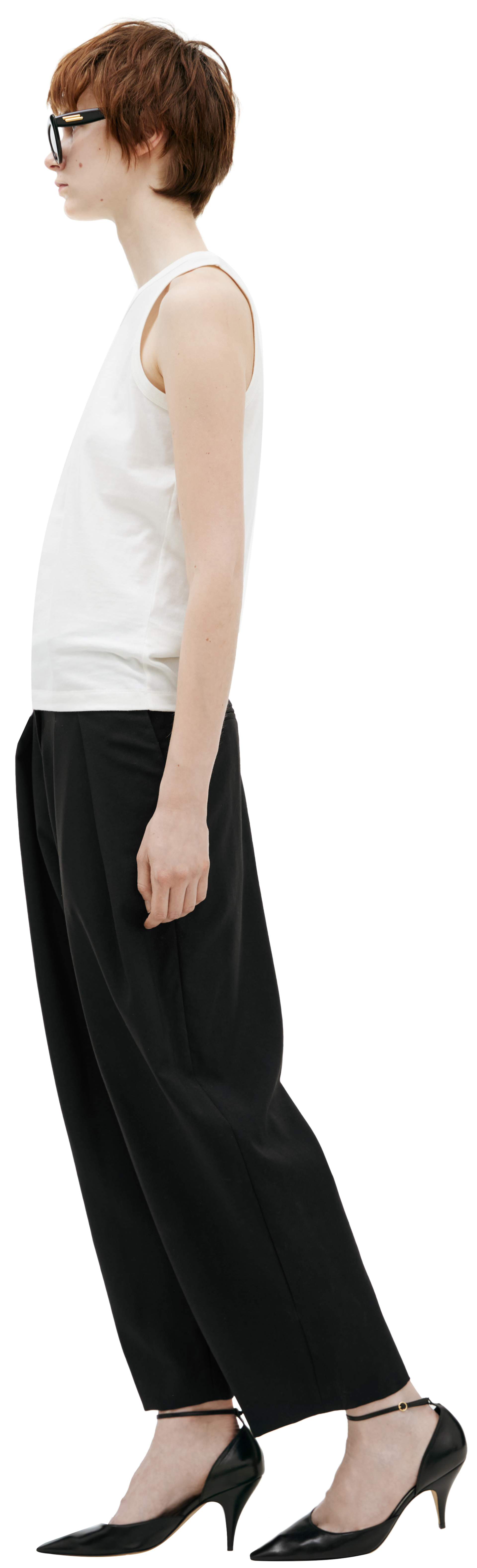 The Row Белый топ из шелка