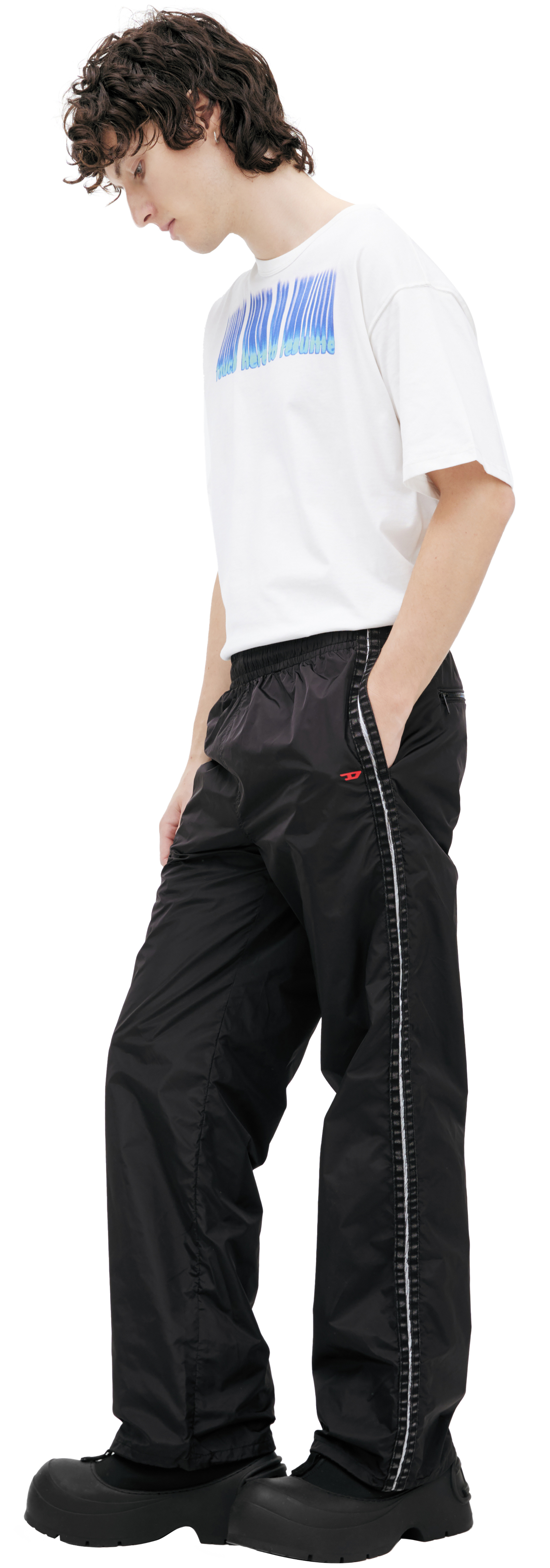 Diesel Черные брюки с лампасами