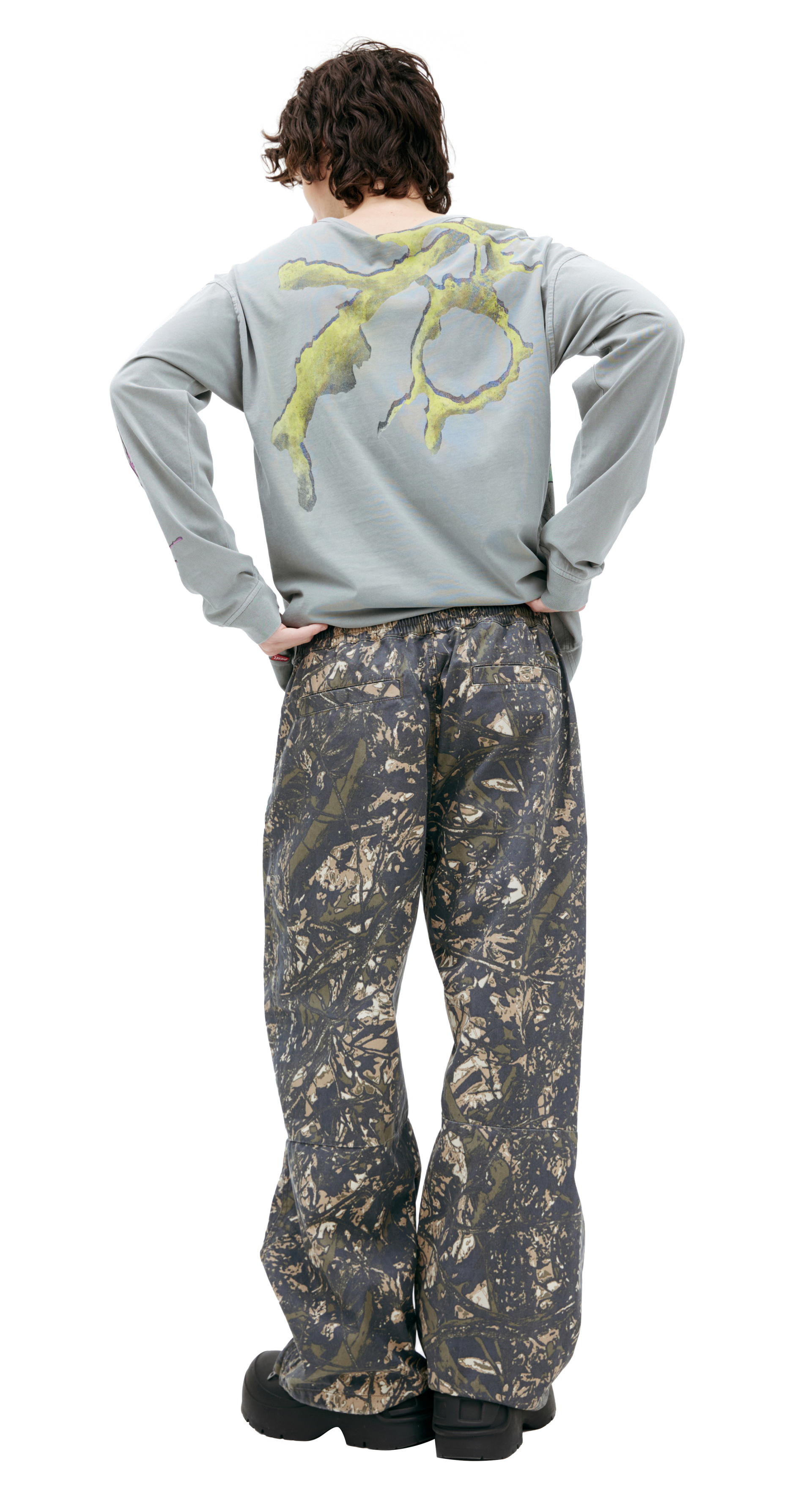 Diesel Широкие брюки с монопринтом