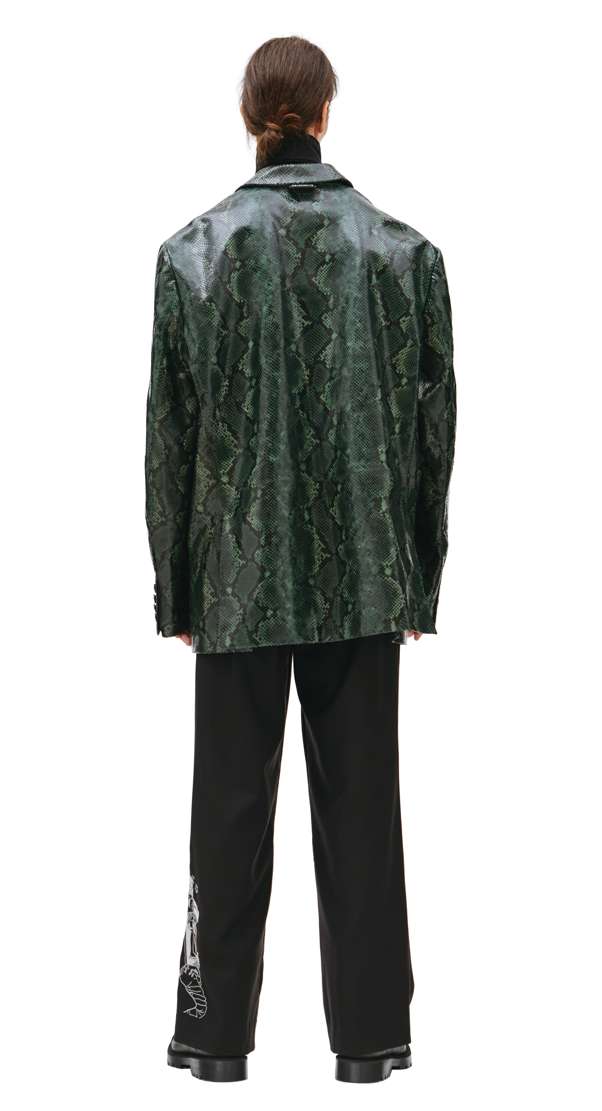 VETEMENTS Зеленый пиджак из кожи