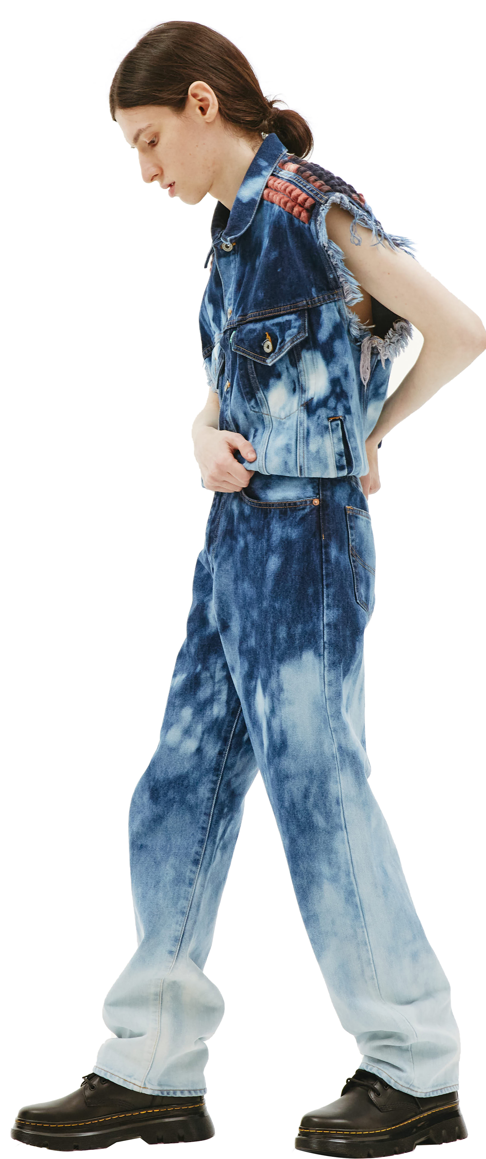 Doublet Тай дай джинсы из переработанного денима