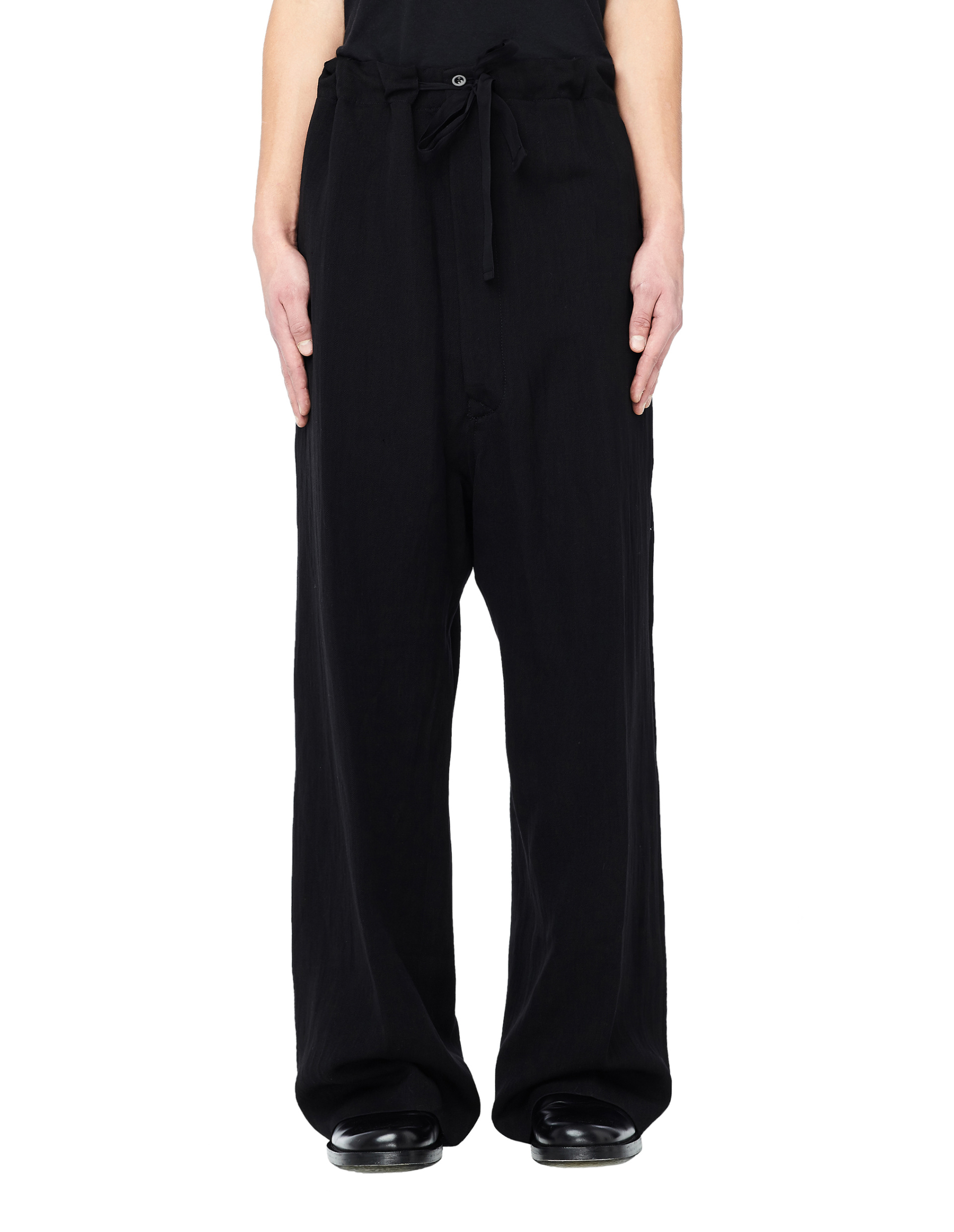 Ann Demeulemeester Широкие шерстяные брюки