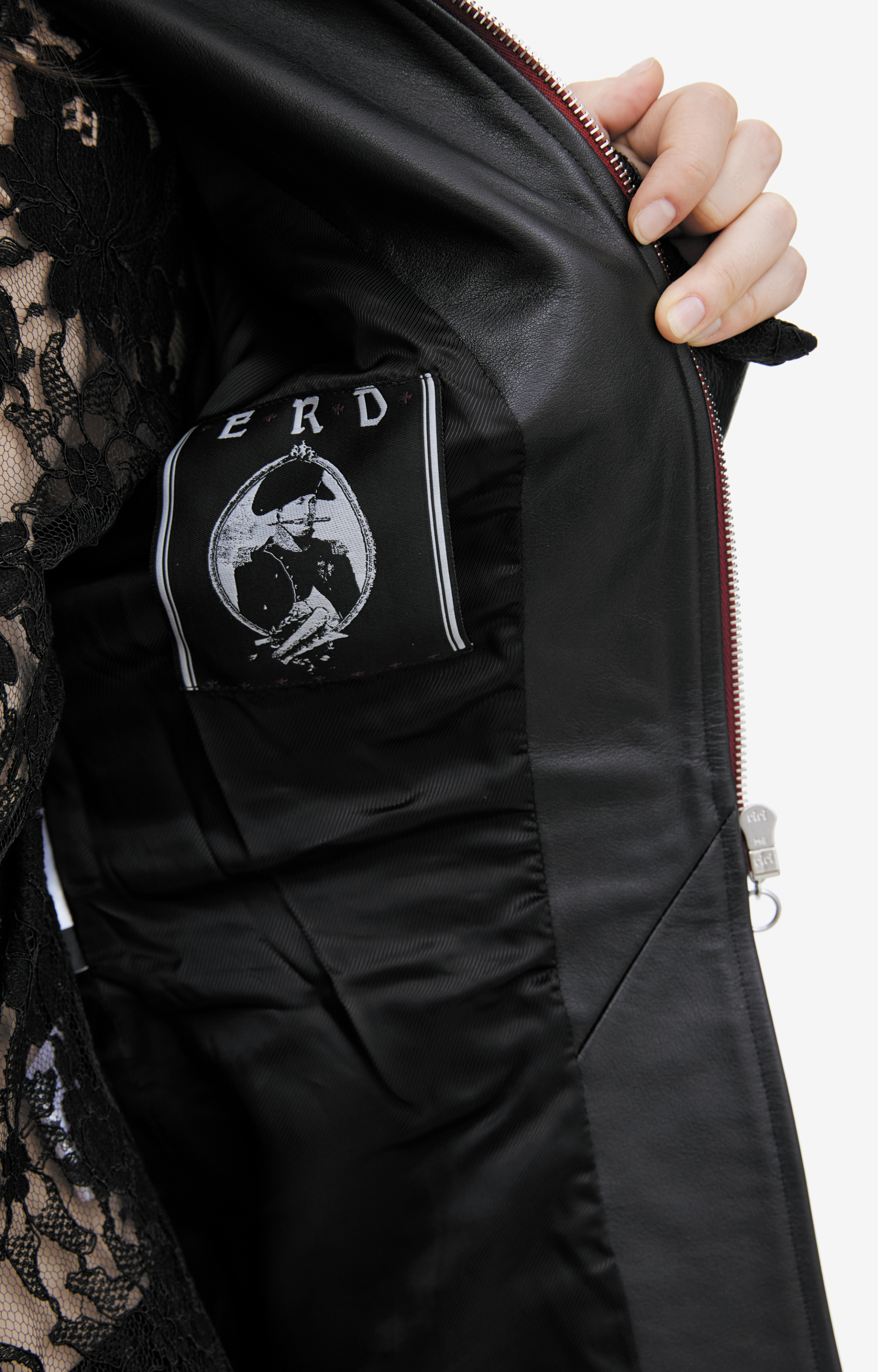 Enfants Riches Déprimés Кожаная куртка на молнии