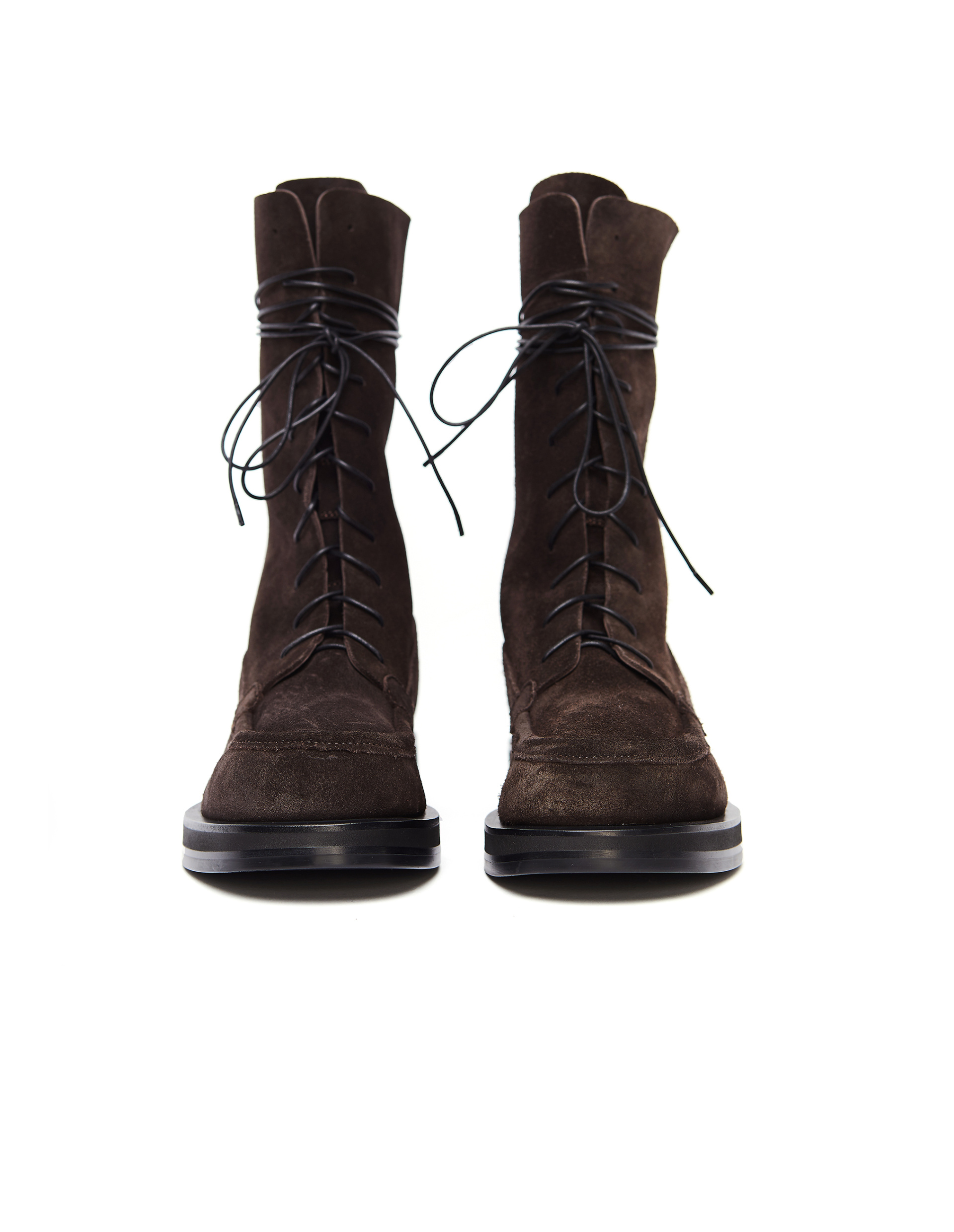 The Row Ботинки Patty из коричневой замши