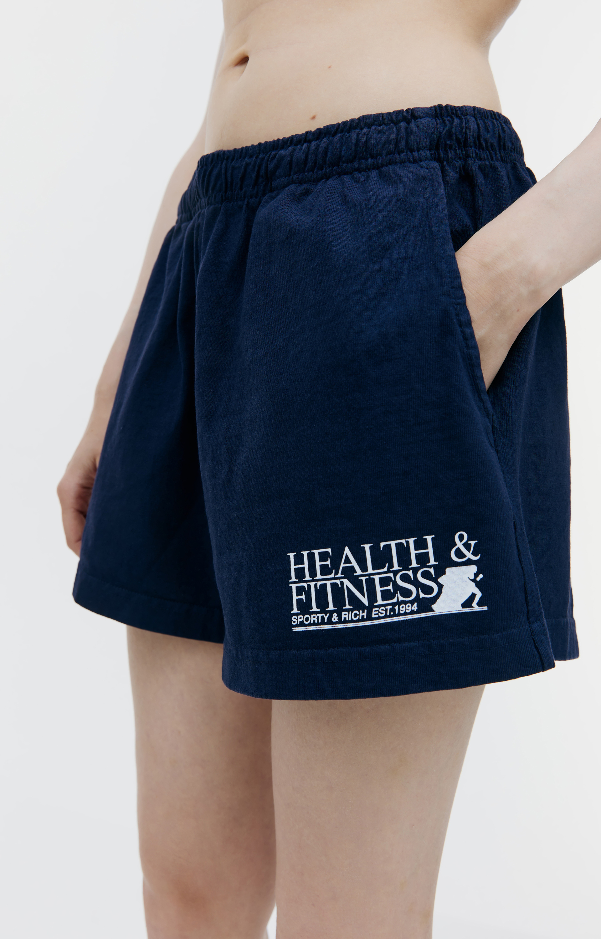 SPORTY & RICH Шорты с принтом \'Health and fitness\'