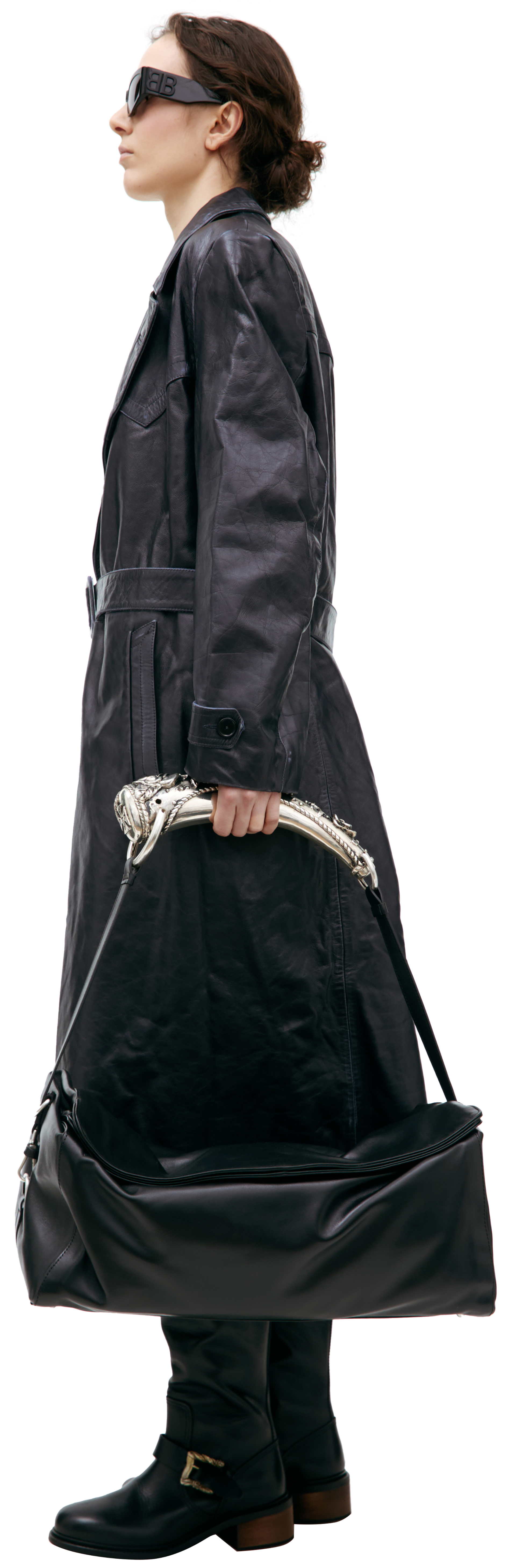 Enfants Riches Déprimés Кожаный тренч с поясом