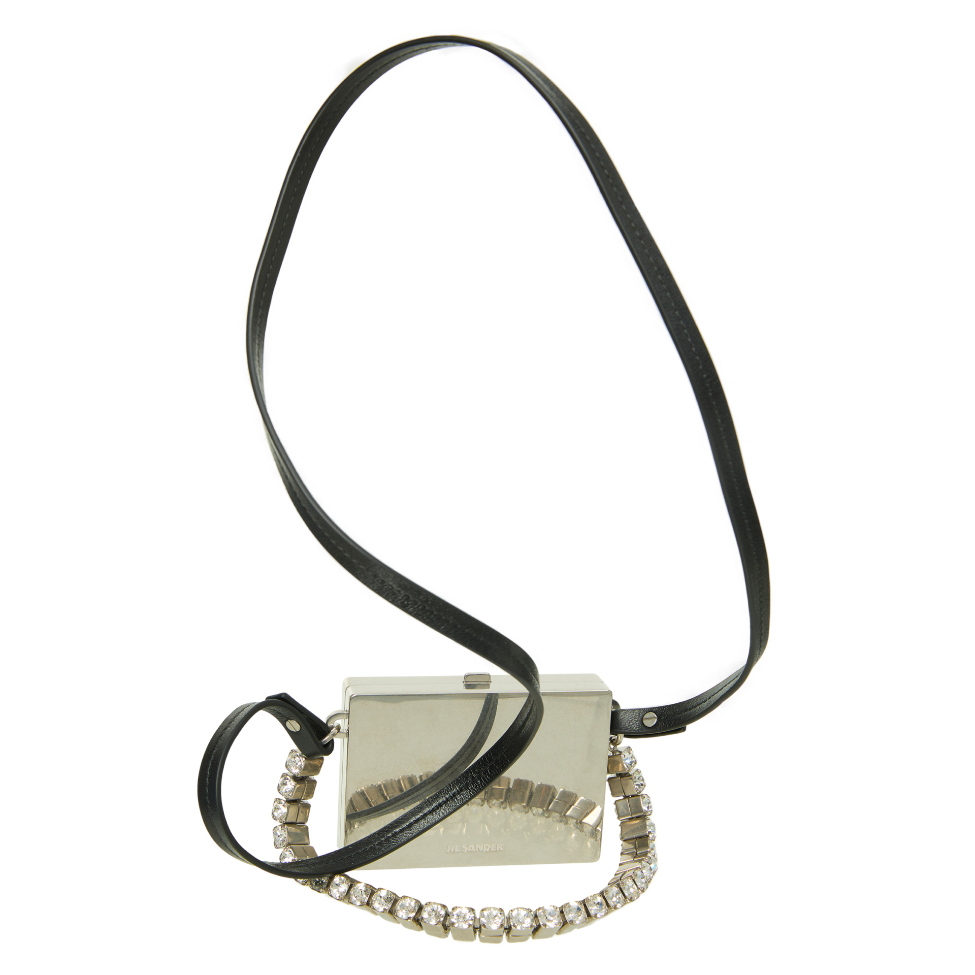 Jil Sander Зеркальный клатч со стразами