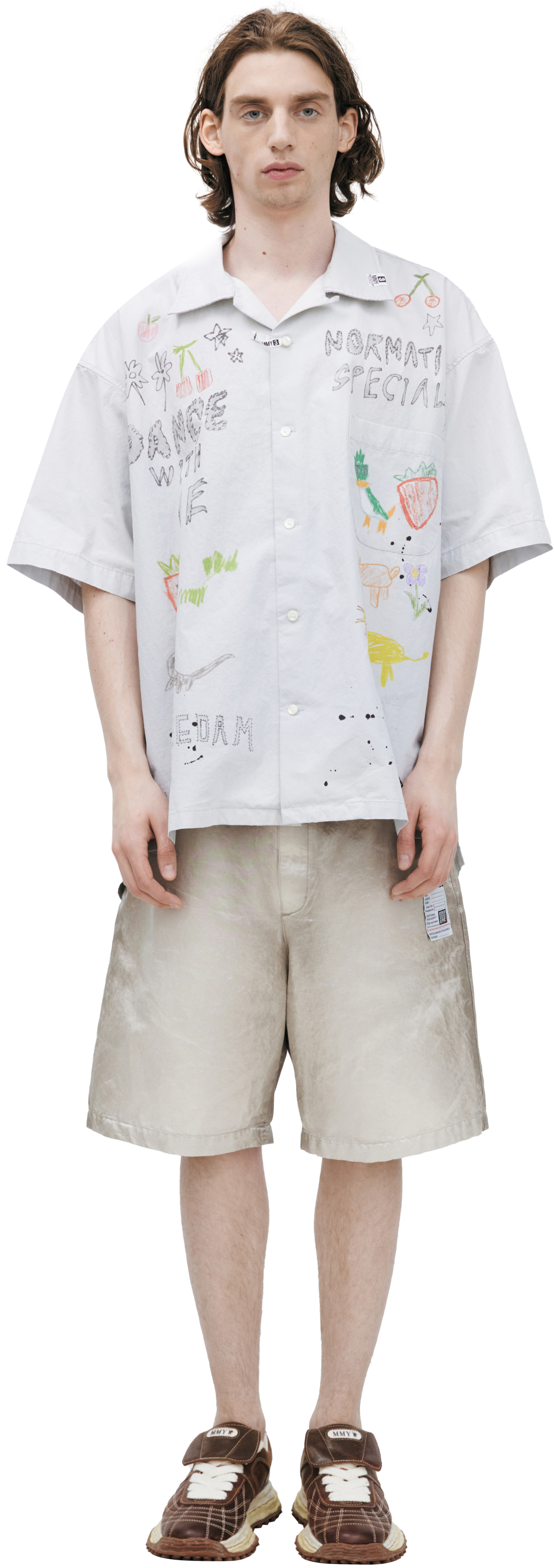 Maison Mihara Yasuhiro Рубашка с монопринтом