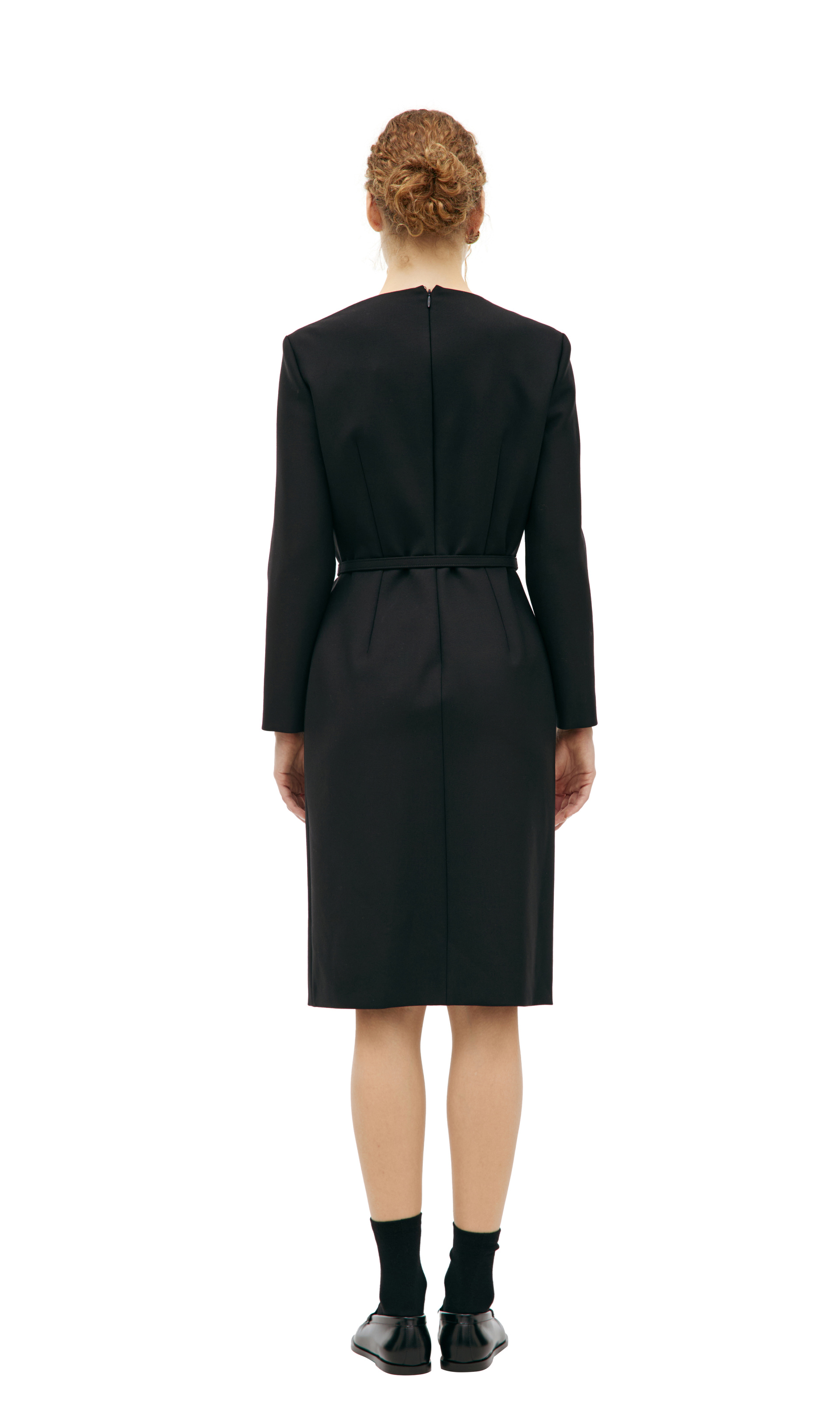 The Row Шерстяное платье с поясом