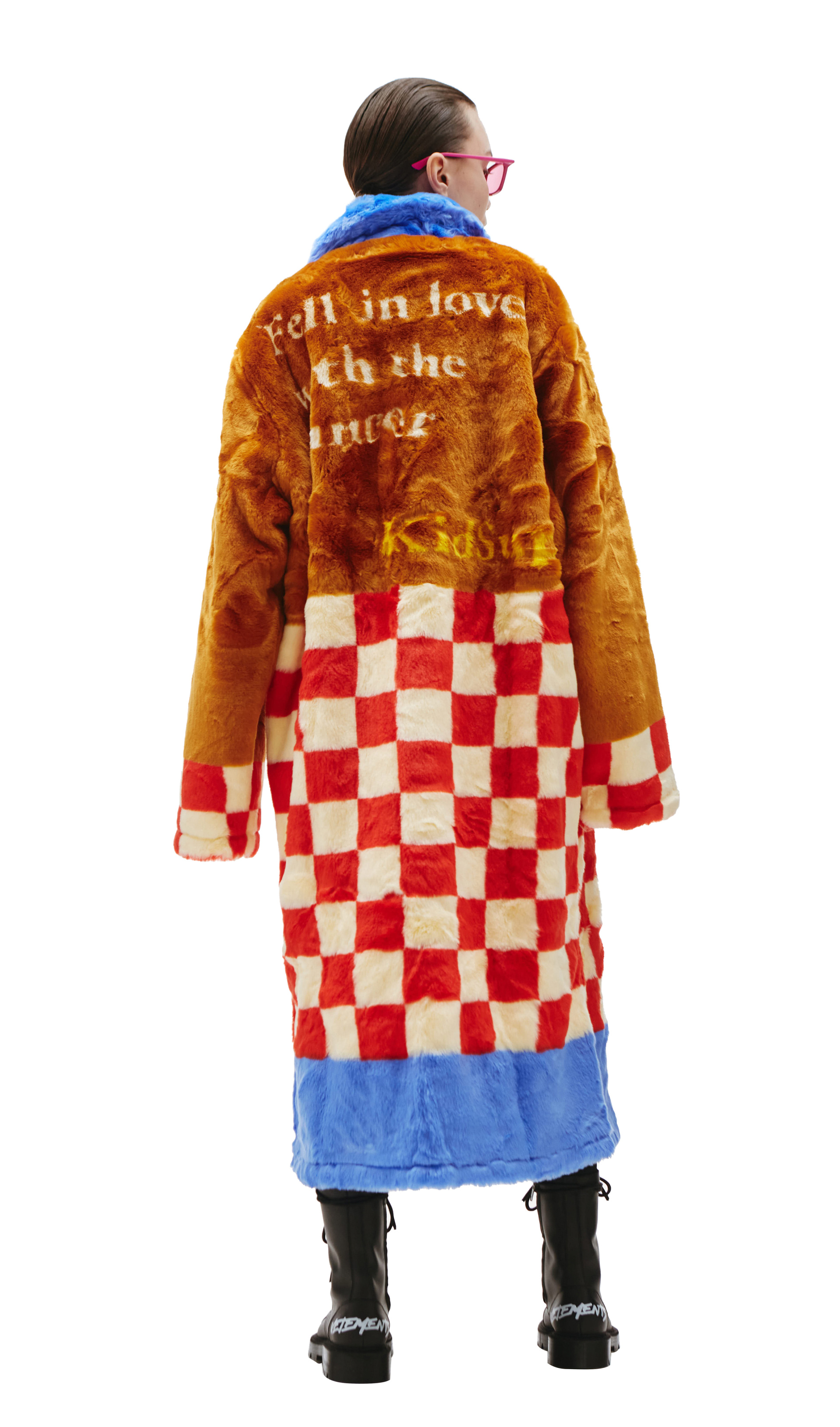 KidSuper Разноцветная шуба из искуственного меха