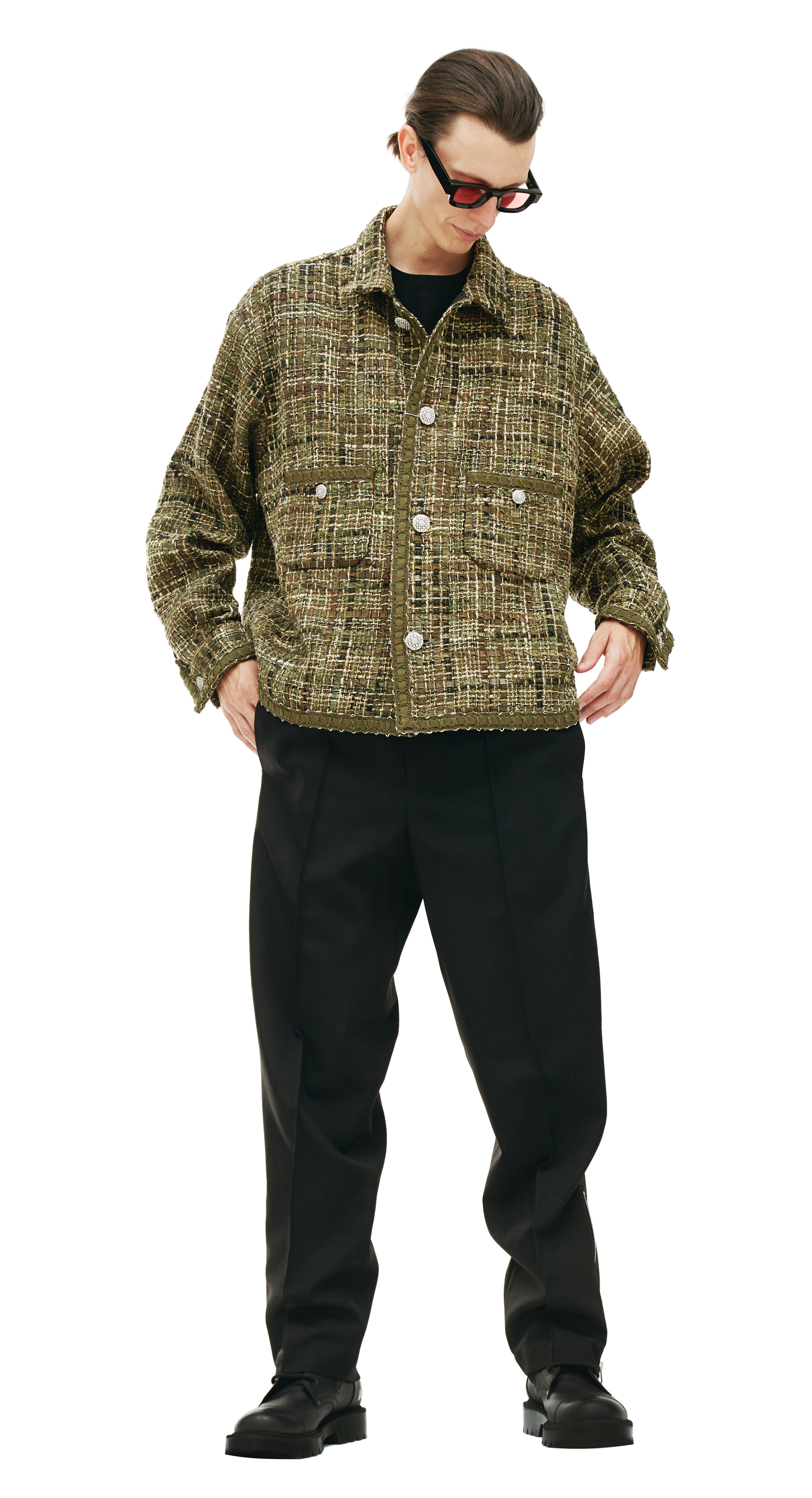 Readymade Твидовая рубашка с декоративными пуговицами