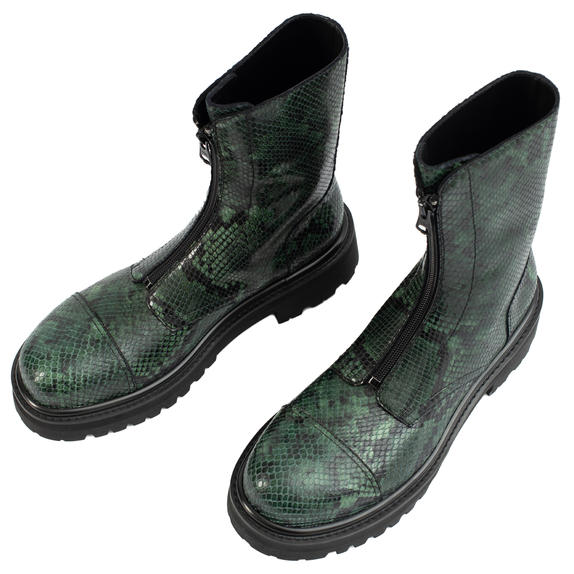 VETEMENTS Кожаные ботинки на молнии