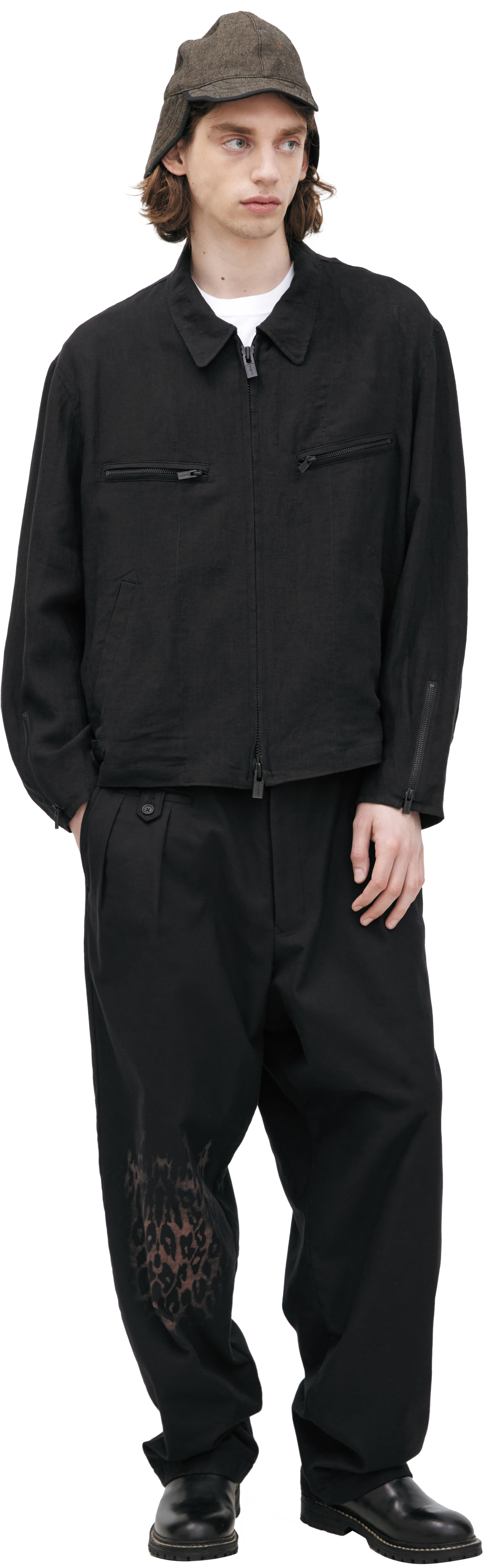 Yohji Yamamoto льняная куртка на молнии