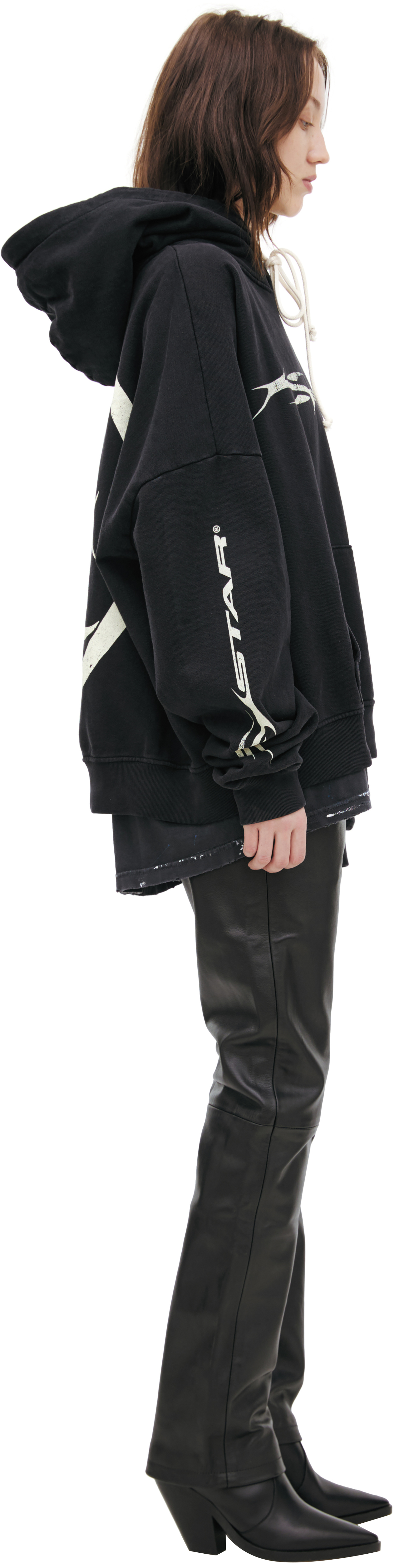 Hellstar Черное худи с принтом