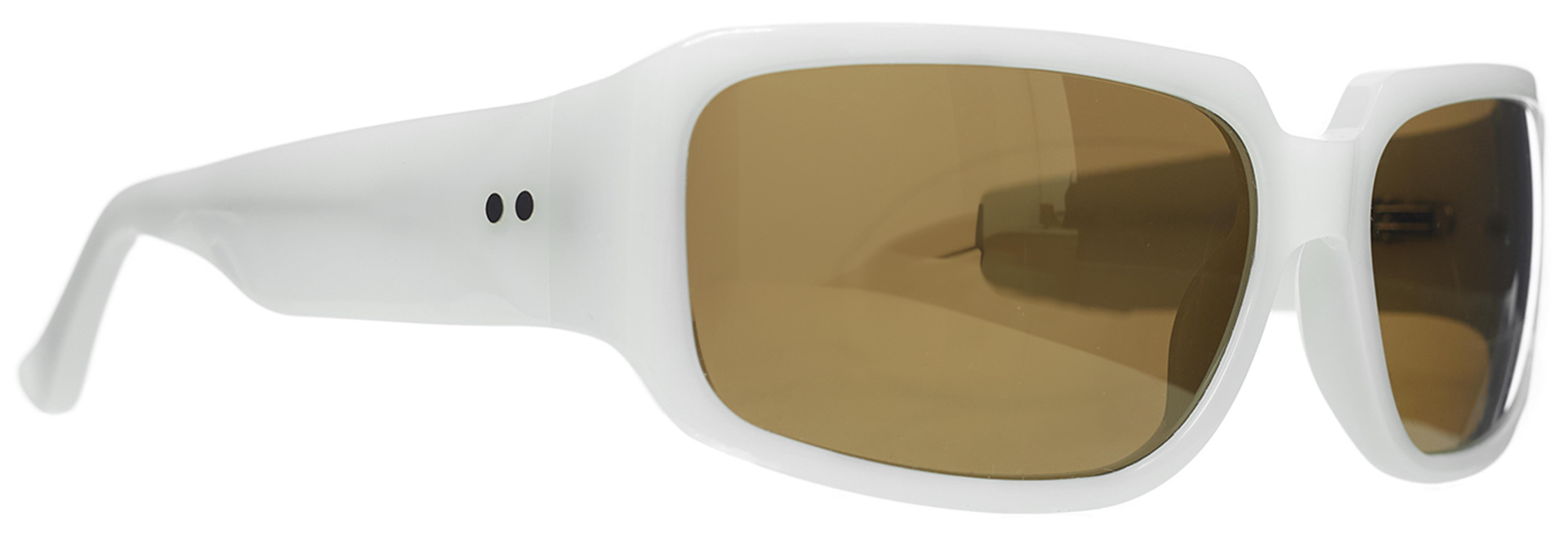 DVN x Linda Farrow Белые солнцезащитные очки