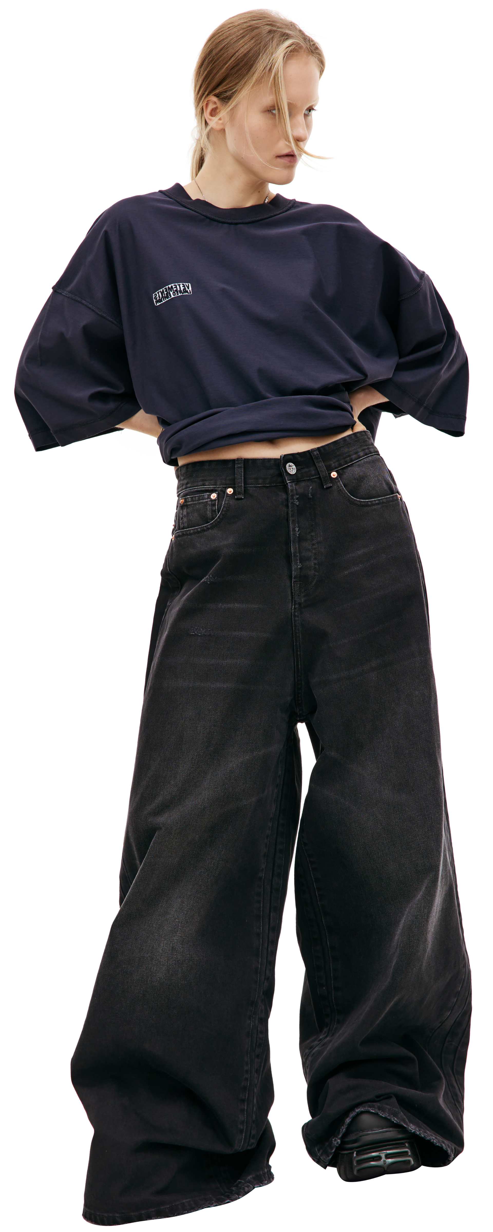 VETEMENTS Черные широкие джинсы