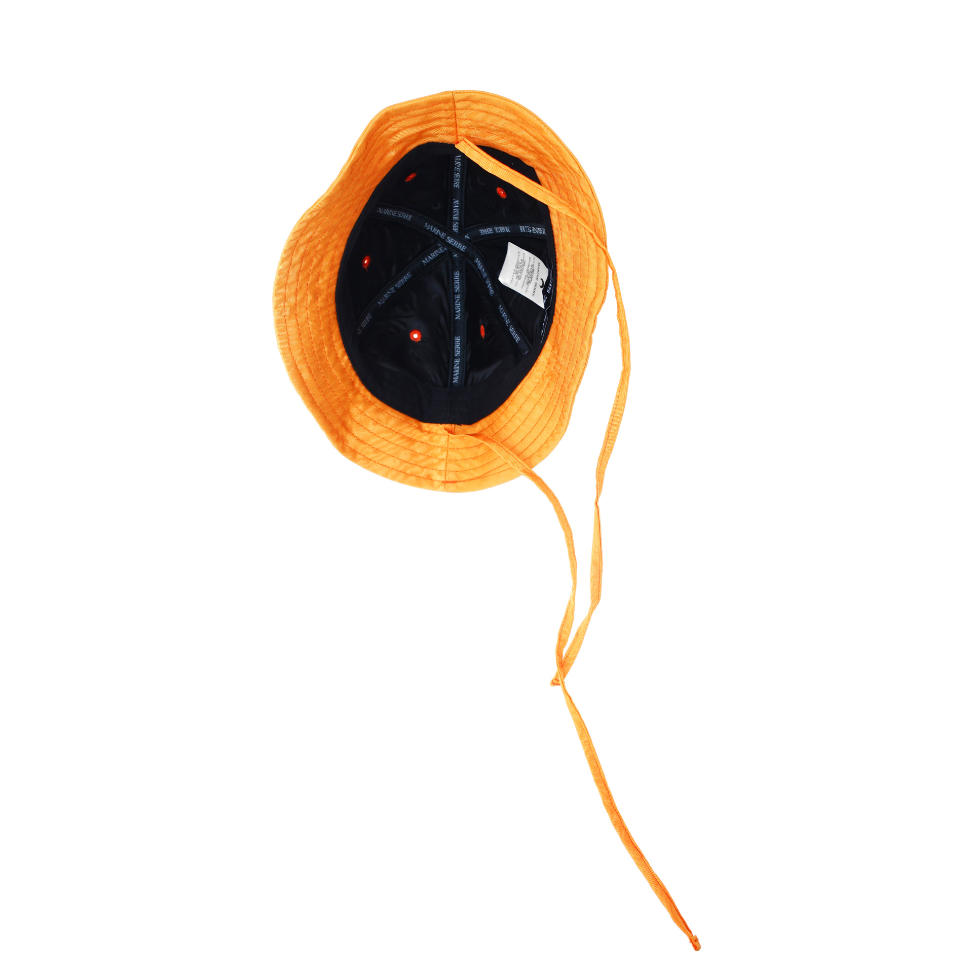 MARINE SERRE Оранжевая панама с вышивкой логотипа