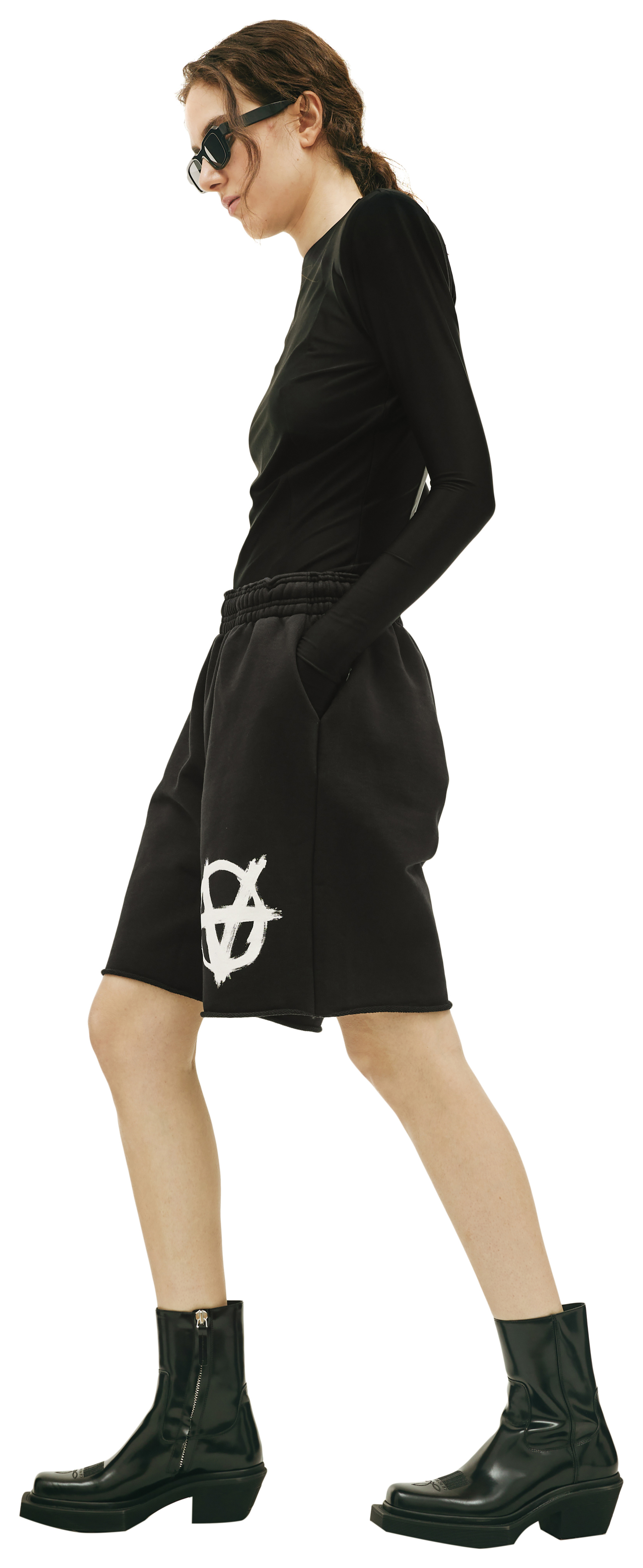 VETEMENTS Шорты с принтом анархия