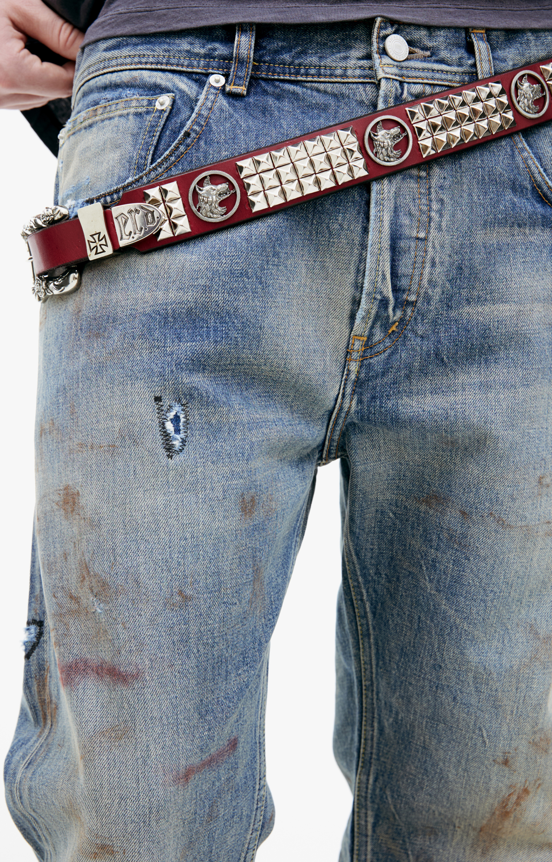 Enfants Riches Déprimés Джинсы с потертостями