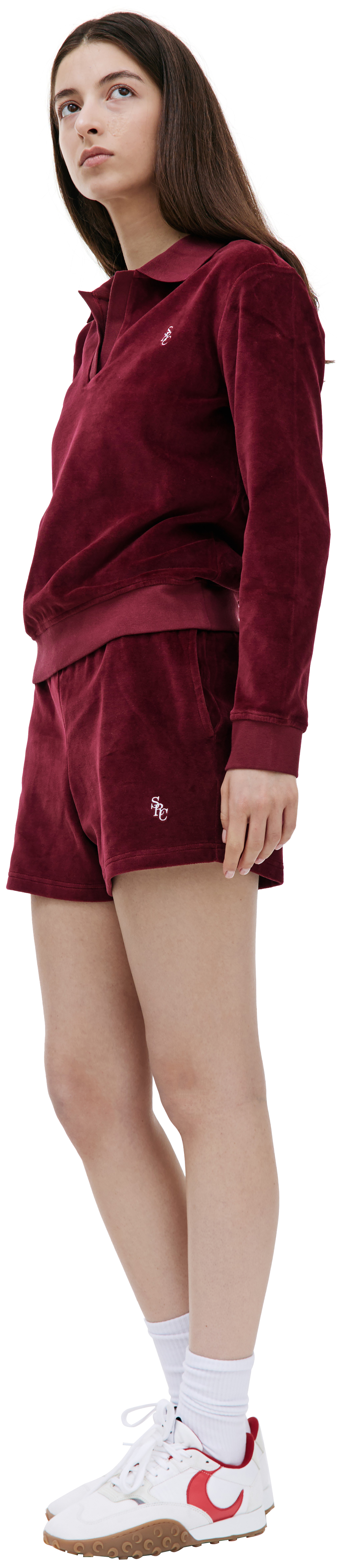 SPORTY & RICH Велюровый лонгслив SRC