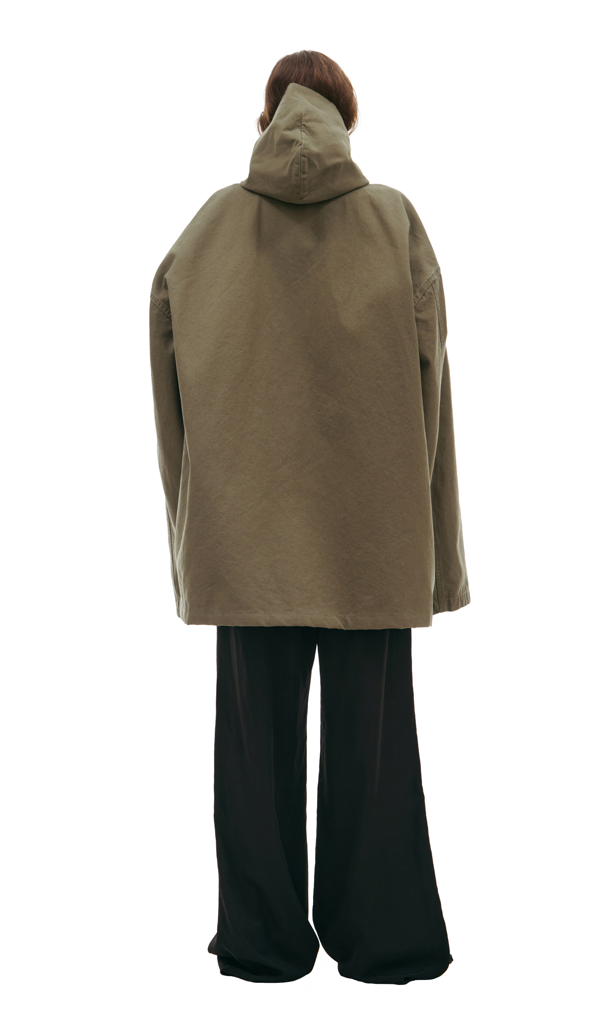 Balenciaga Хаки куртка с капюшоном