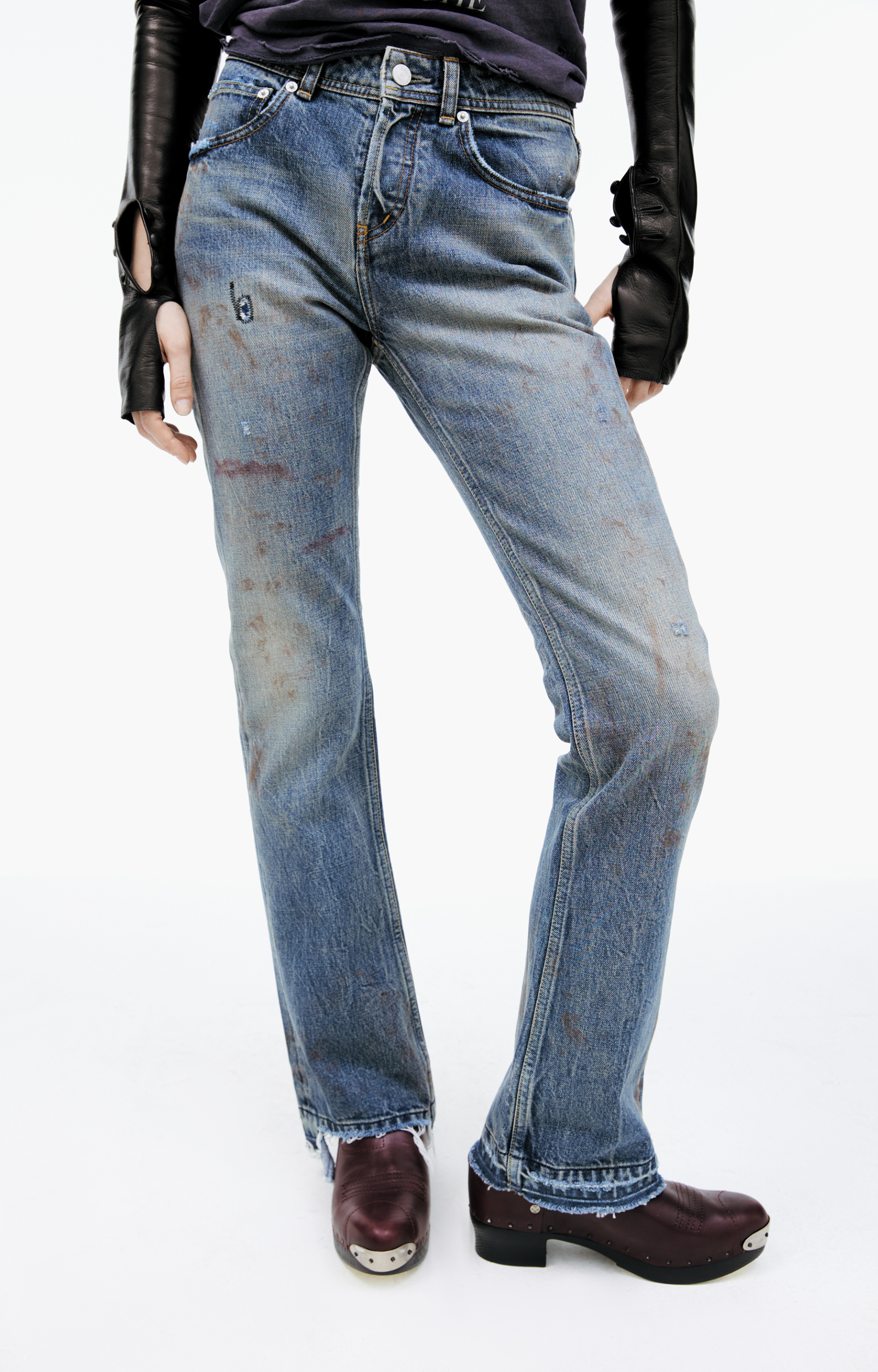 Enfants Riches Déprimés Джинсы с потертостями