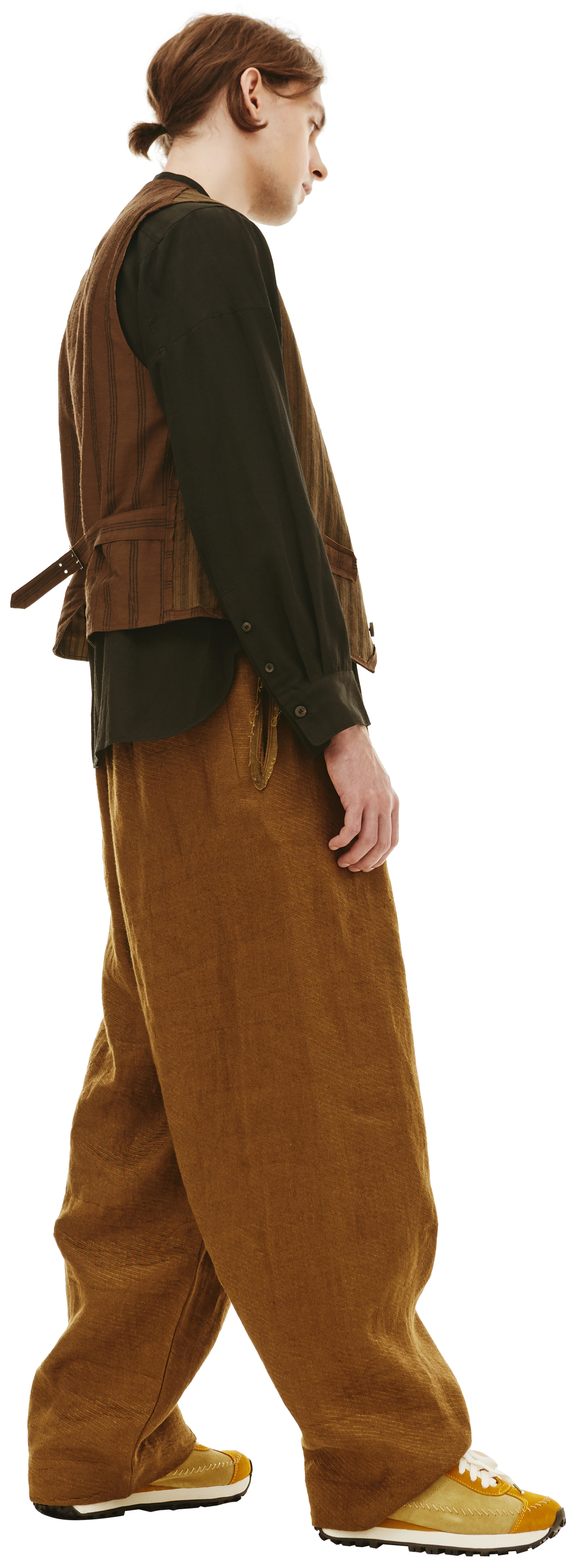 Ziggy Chen Комбинированный жилет в полоску