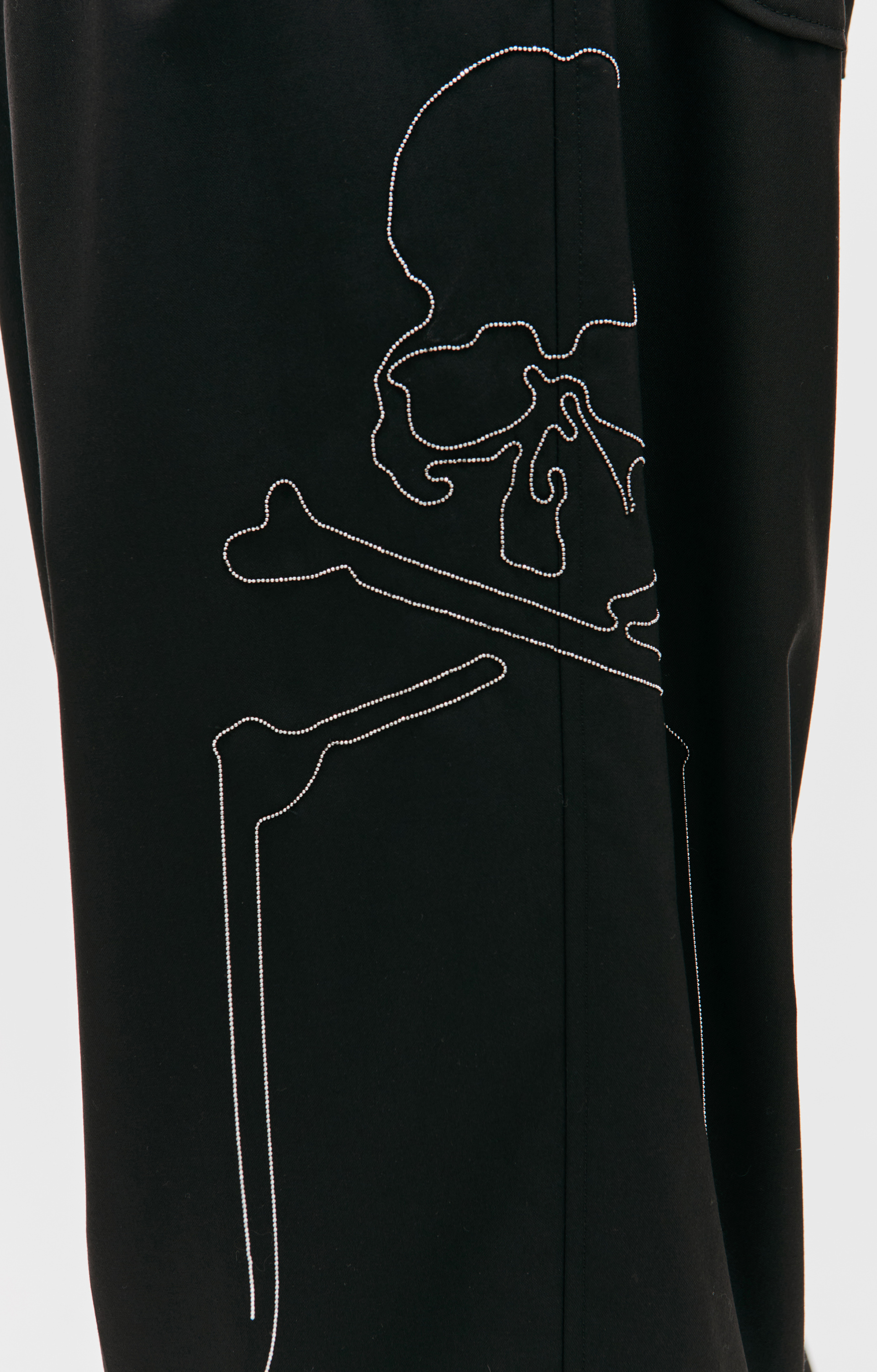 Mastermind WORLD Широкие брюки из шерсти с вышивкой