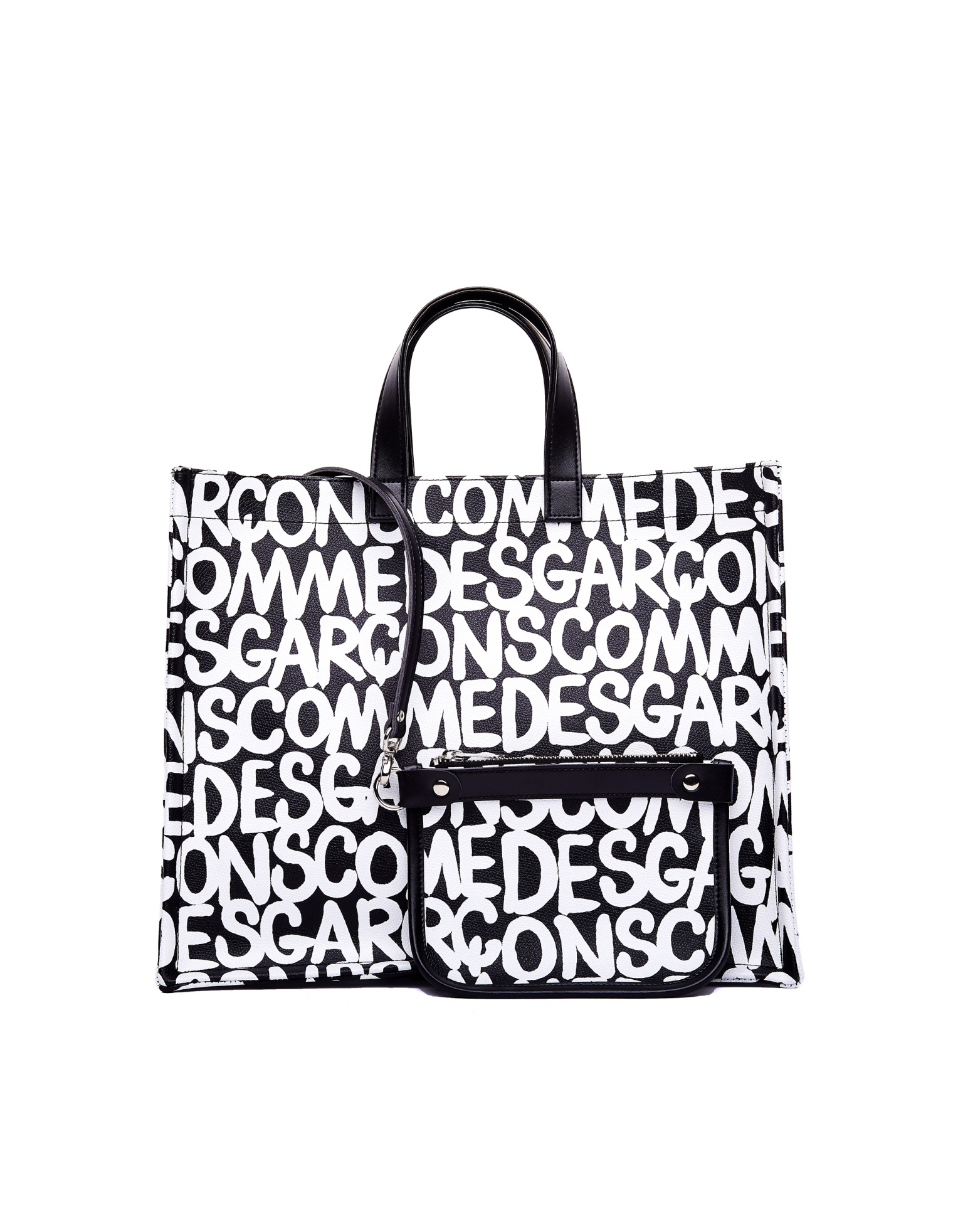 Comme des Garcons Кожаная сумка-тоут с логотипами