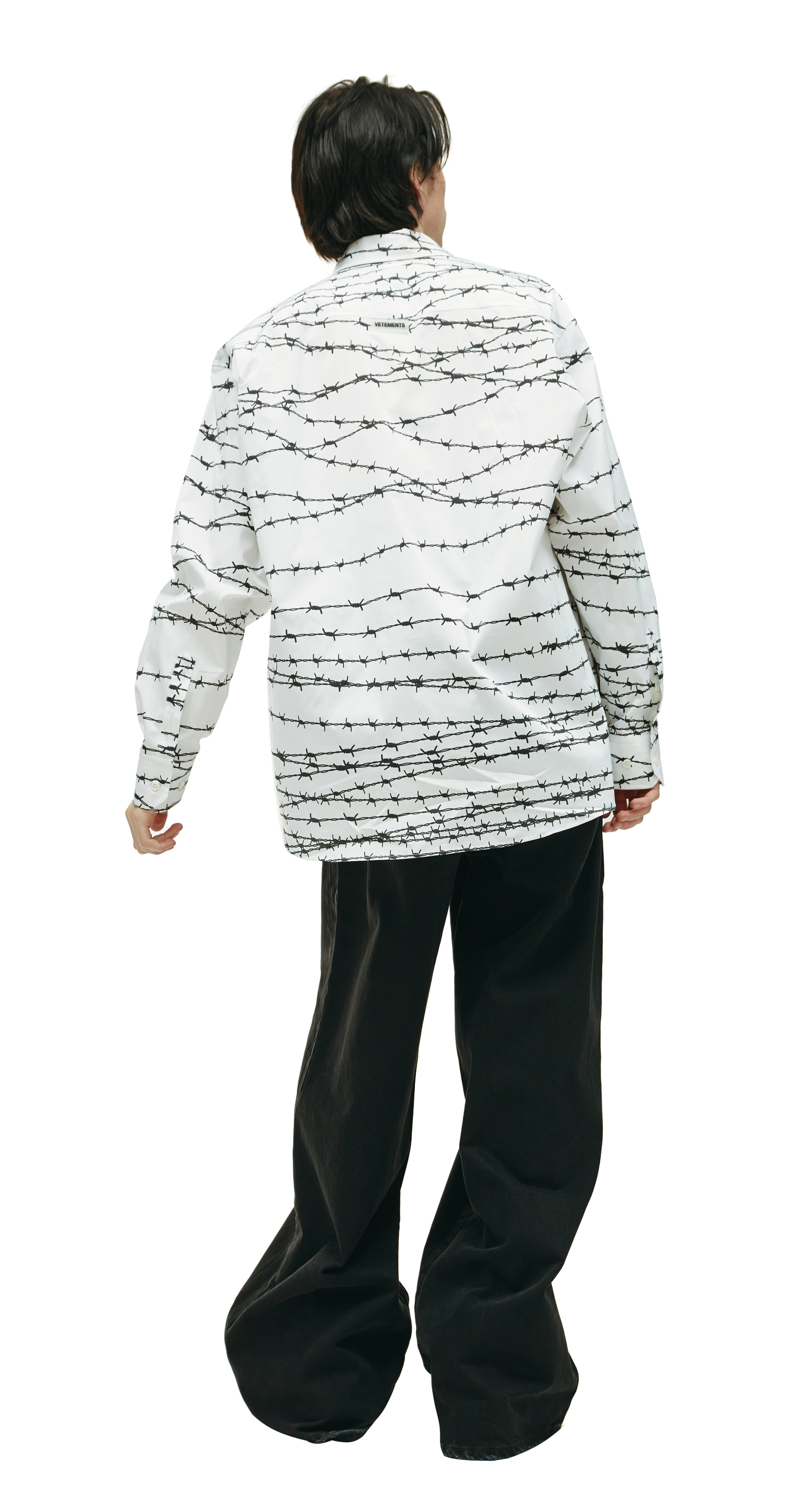 VETEMENTS Оверсайз рубашка с монопринтом