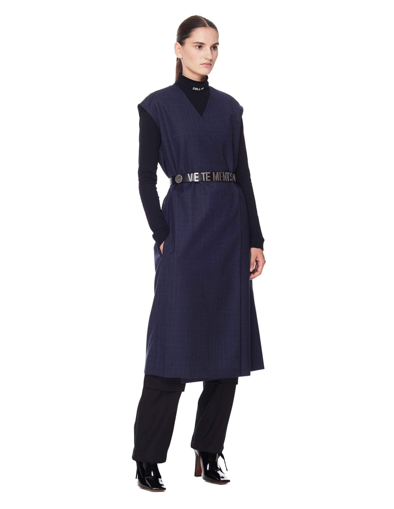 VETEMENTS Кожаный ремень с логотипом