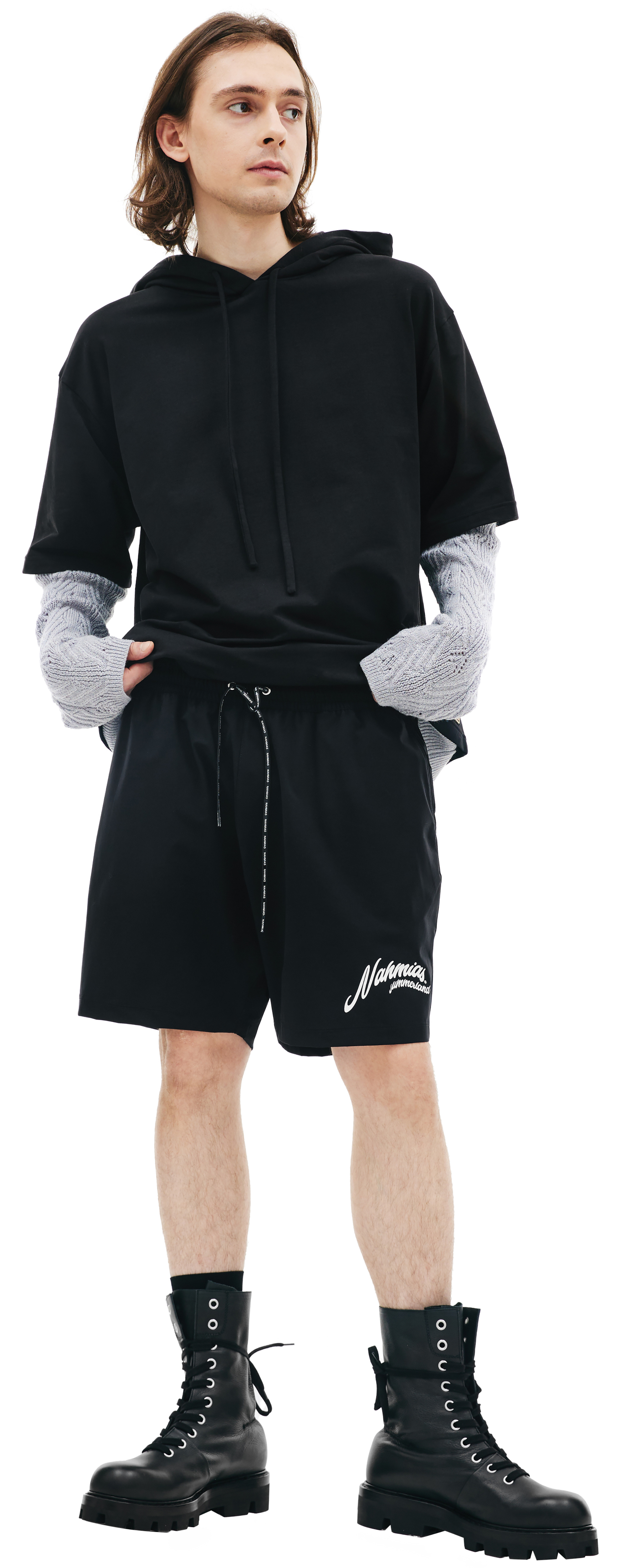 Nahmias Черные шорты с логотипом