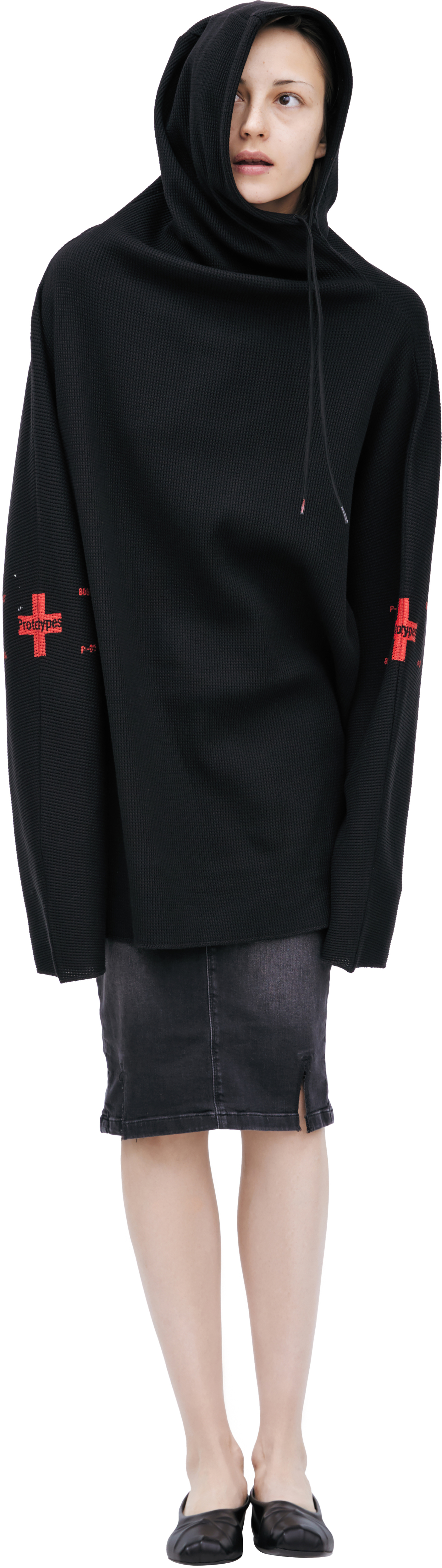 PROTOTYPES Худи с вышивкой на рукавах