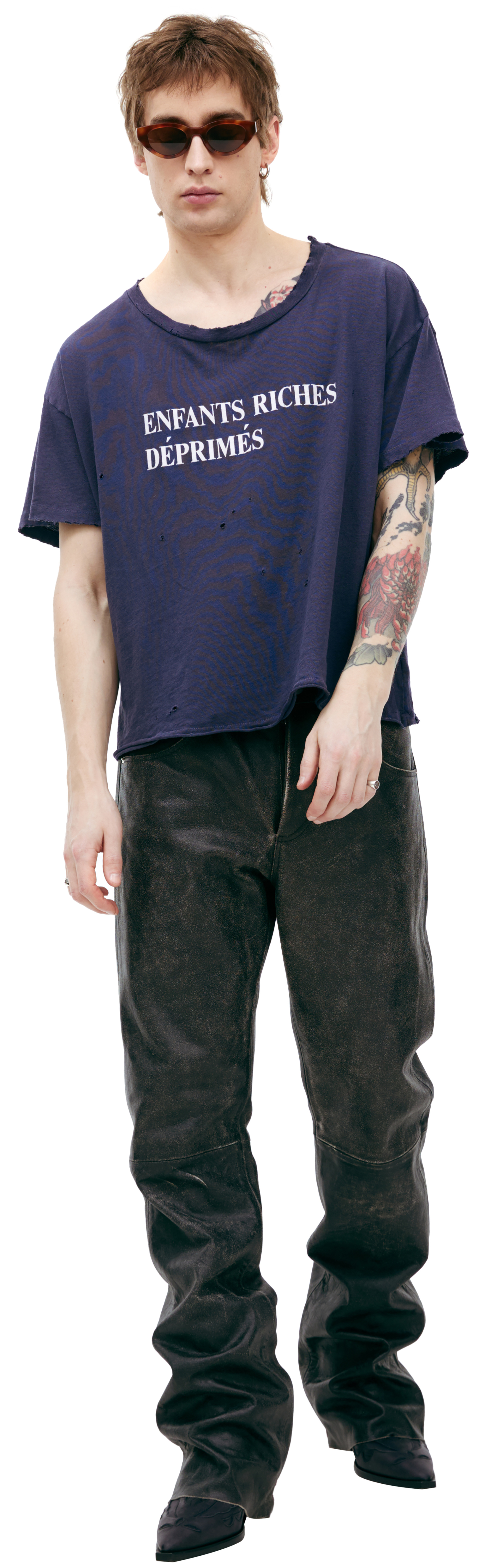 Enfants Riches Déprimés Рваная футболка с логотипом