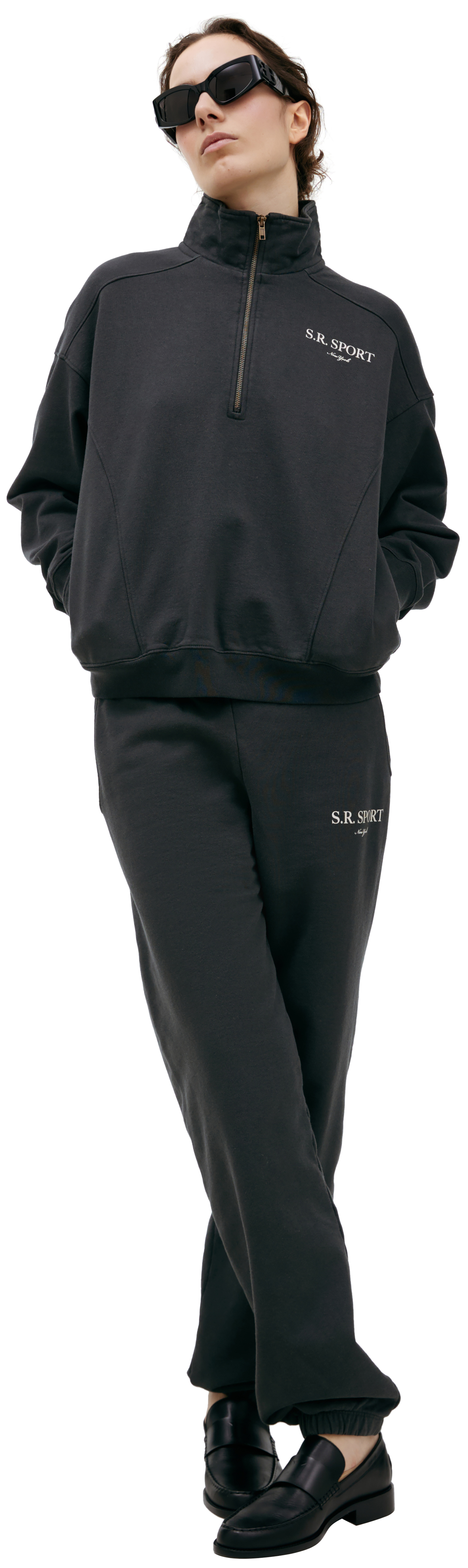 SPORTY & RICH Свитшот с высоким воротом