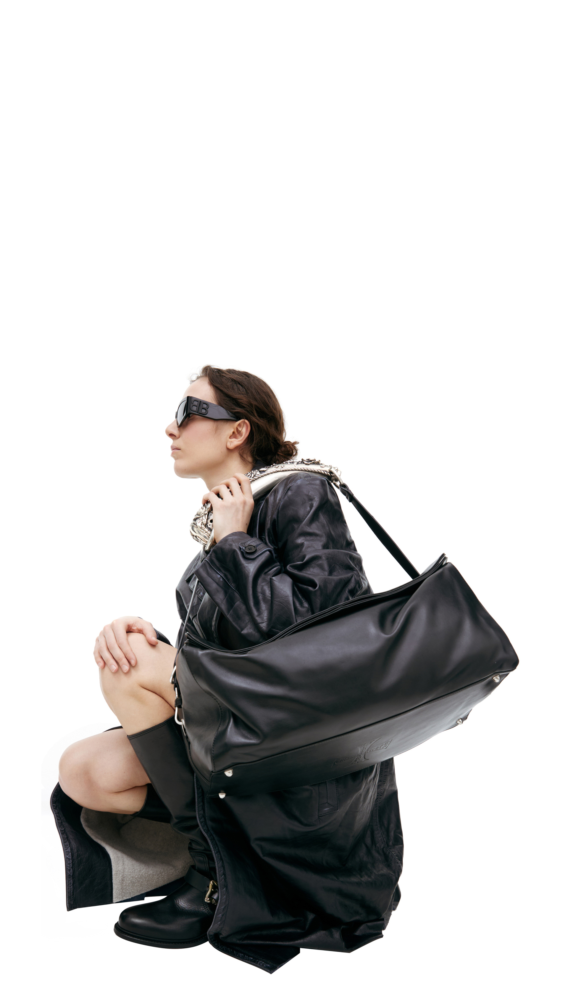 Enfants Riches Déprimés Кожаный тренч с поясом