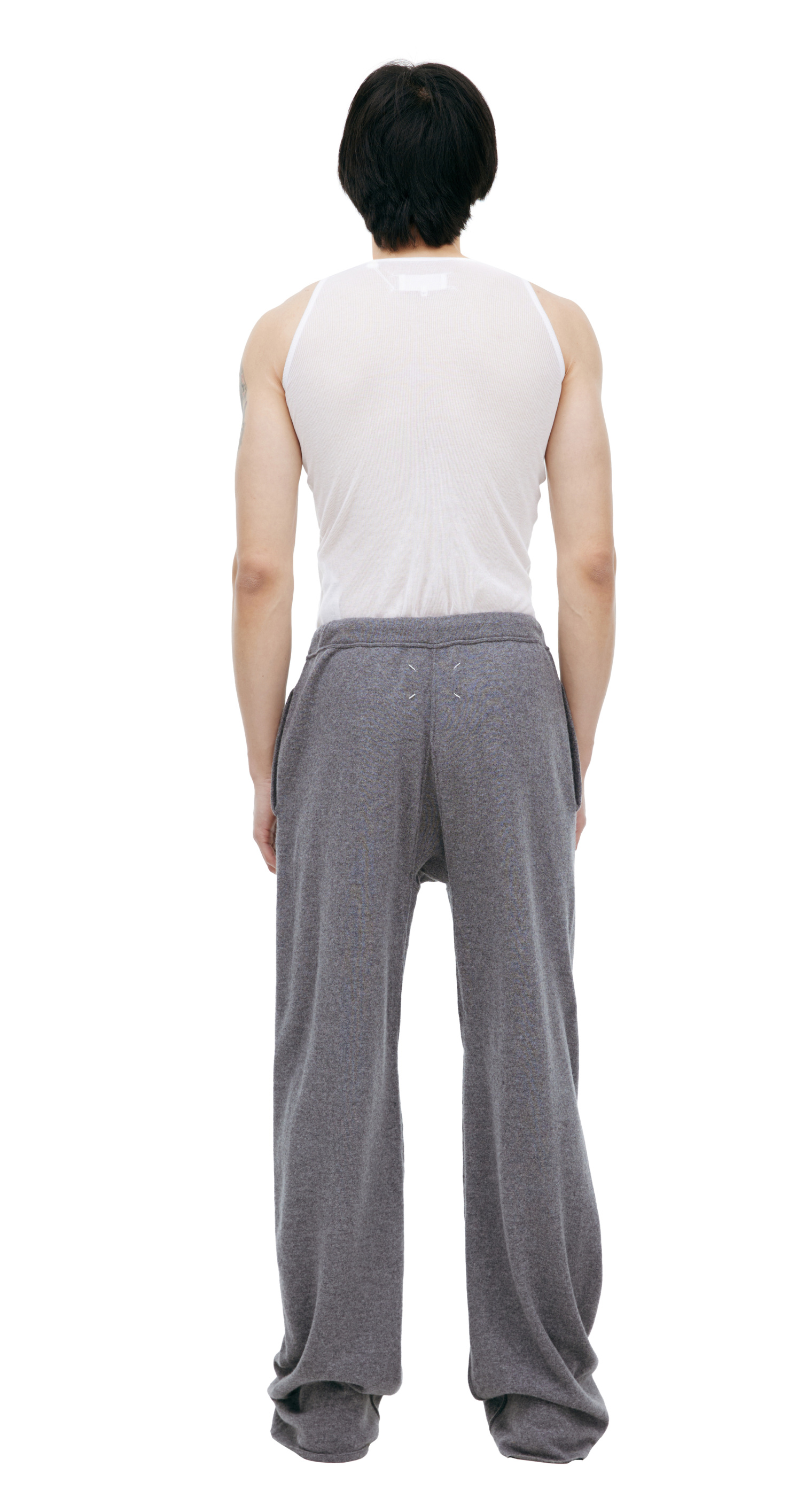 Maison Margiela Серые брюки из шерсти