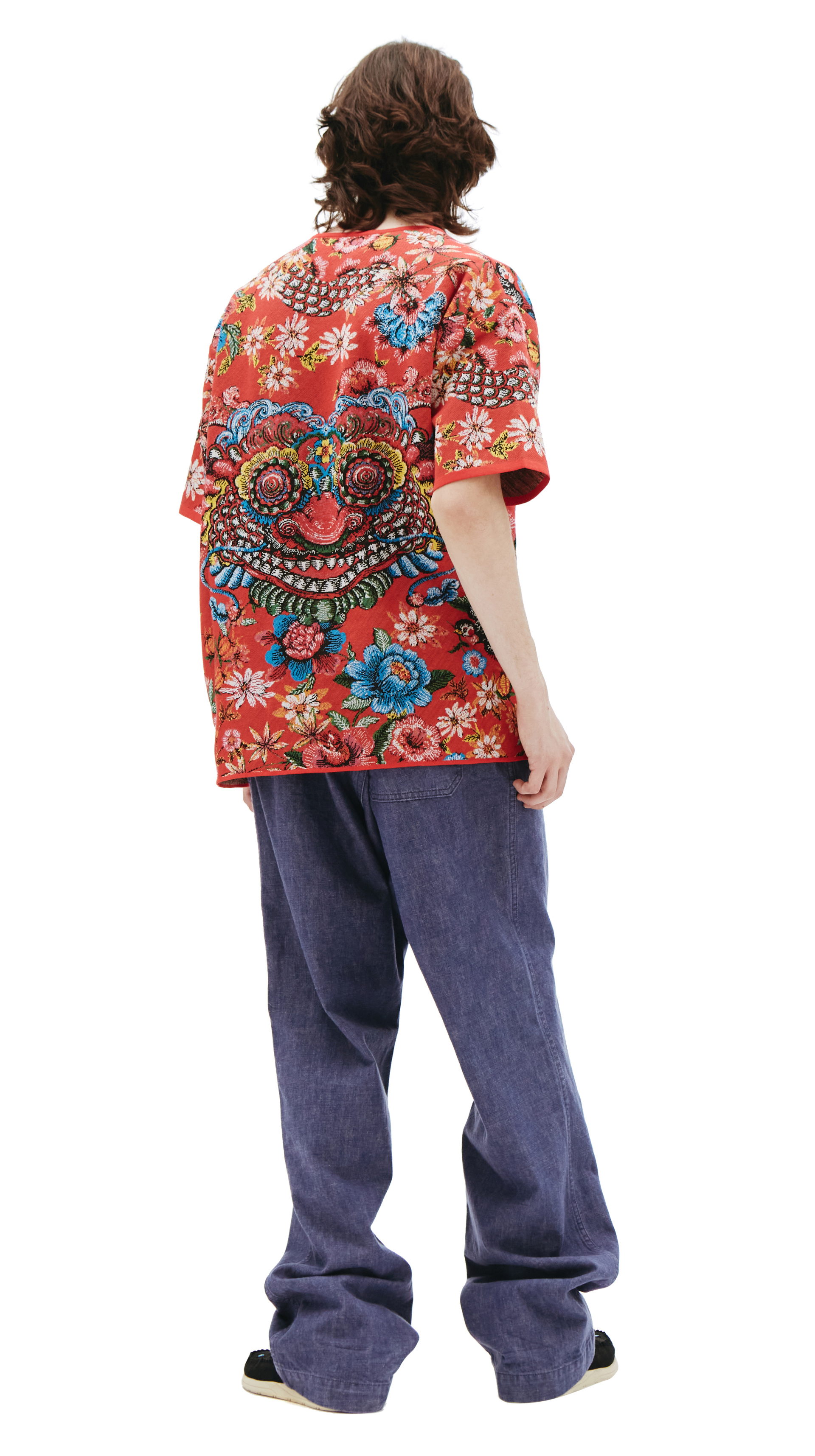 Junya Watanabe Вязаная футболка с монопринтом