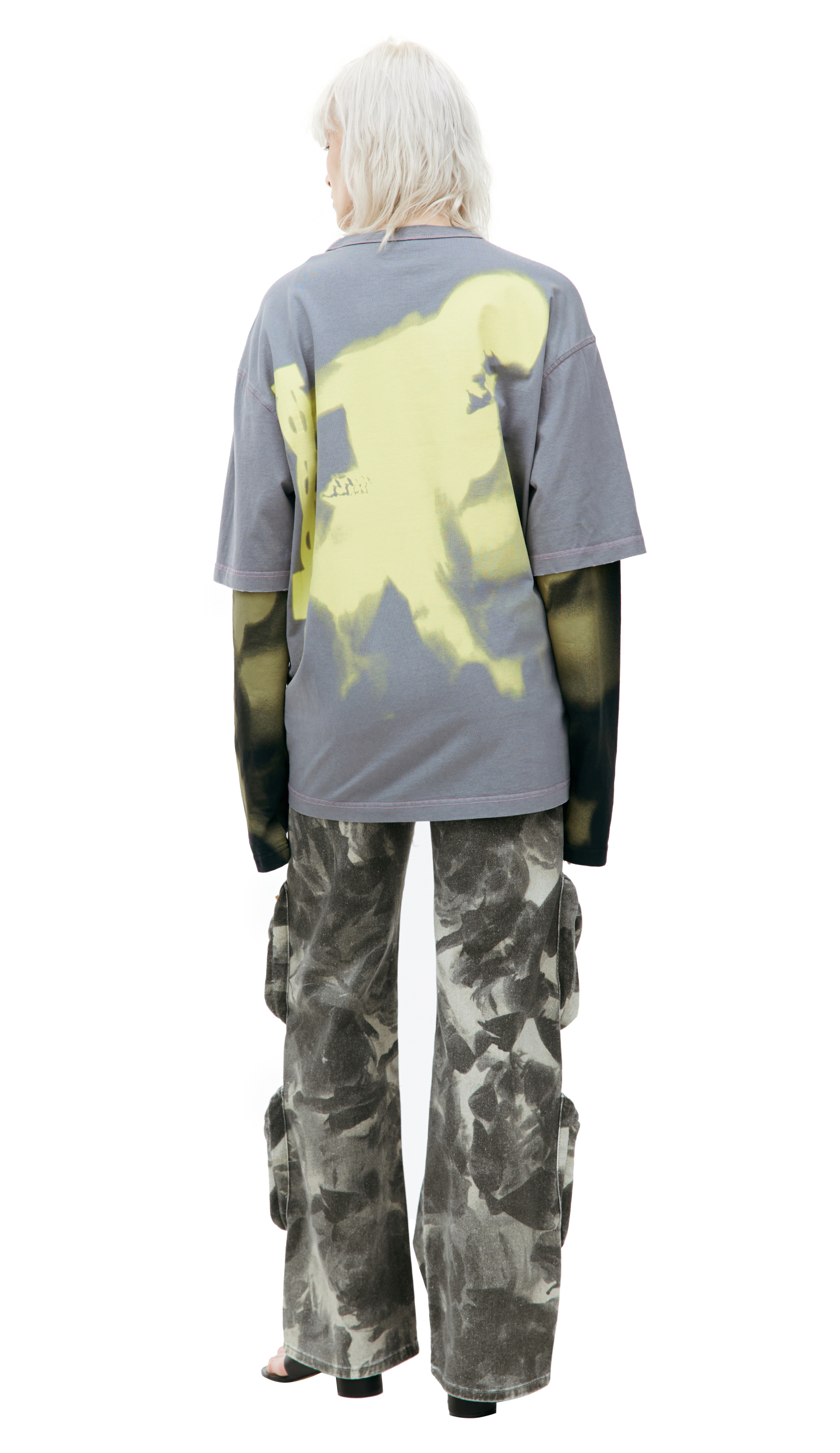 Diesel Лонгслив T-Wesher с тай дай рукавами