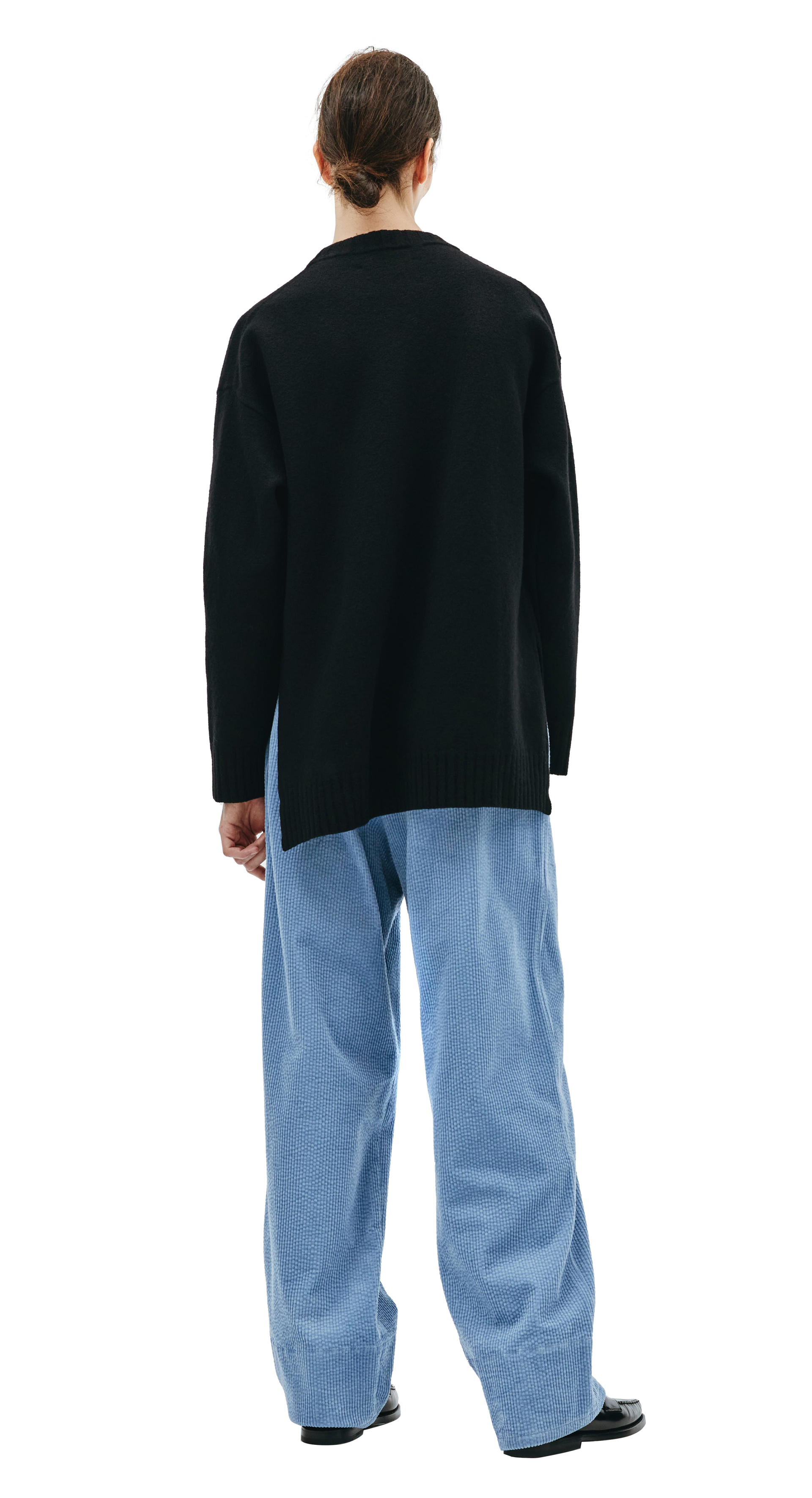 Jil Sander Черный свитер из шерсти