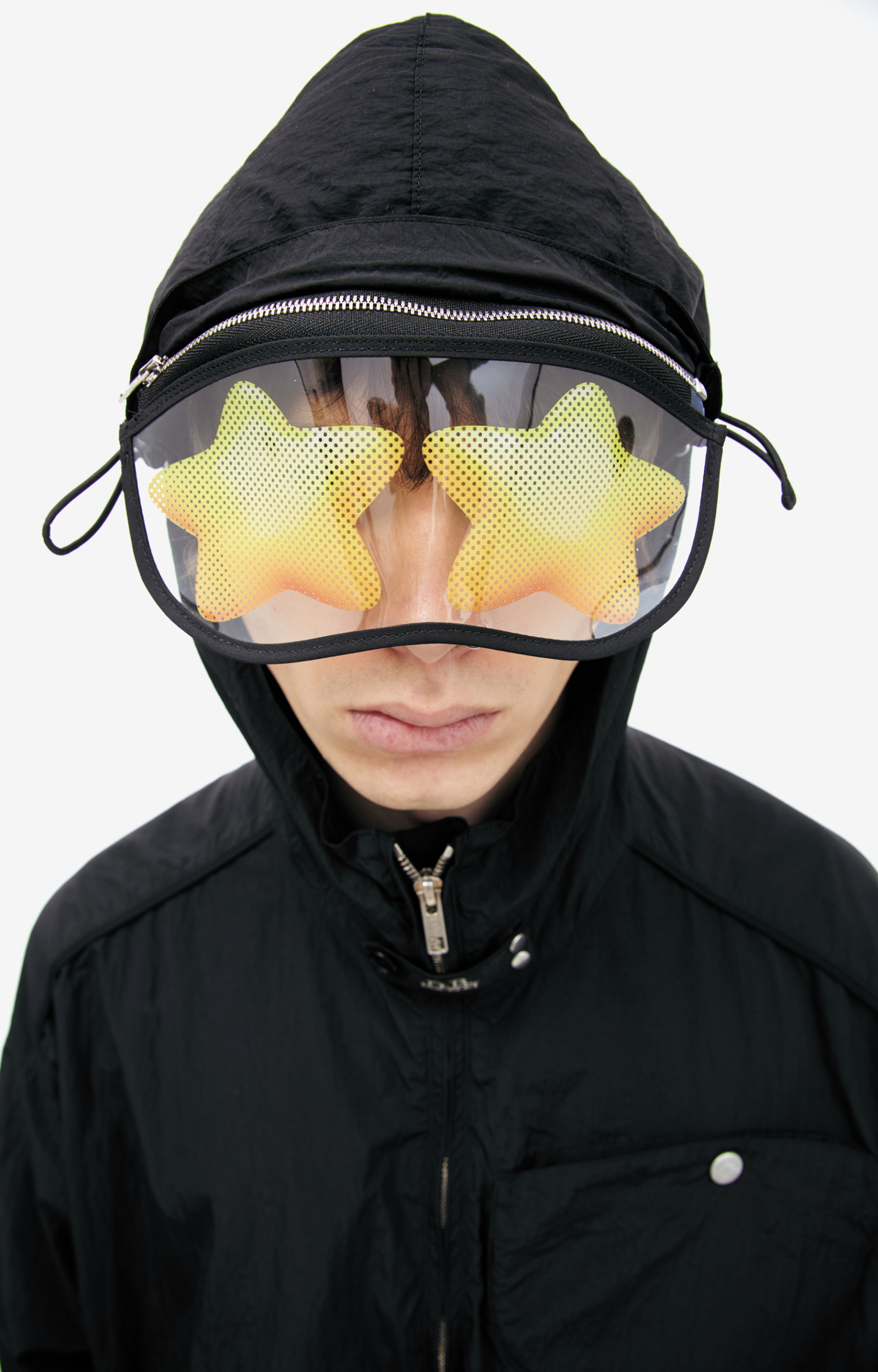 Doublet Черная куртка с очками