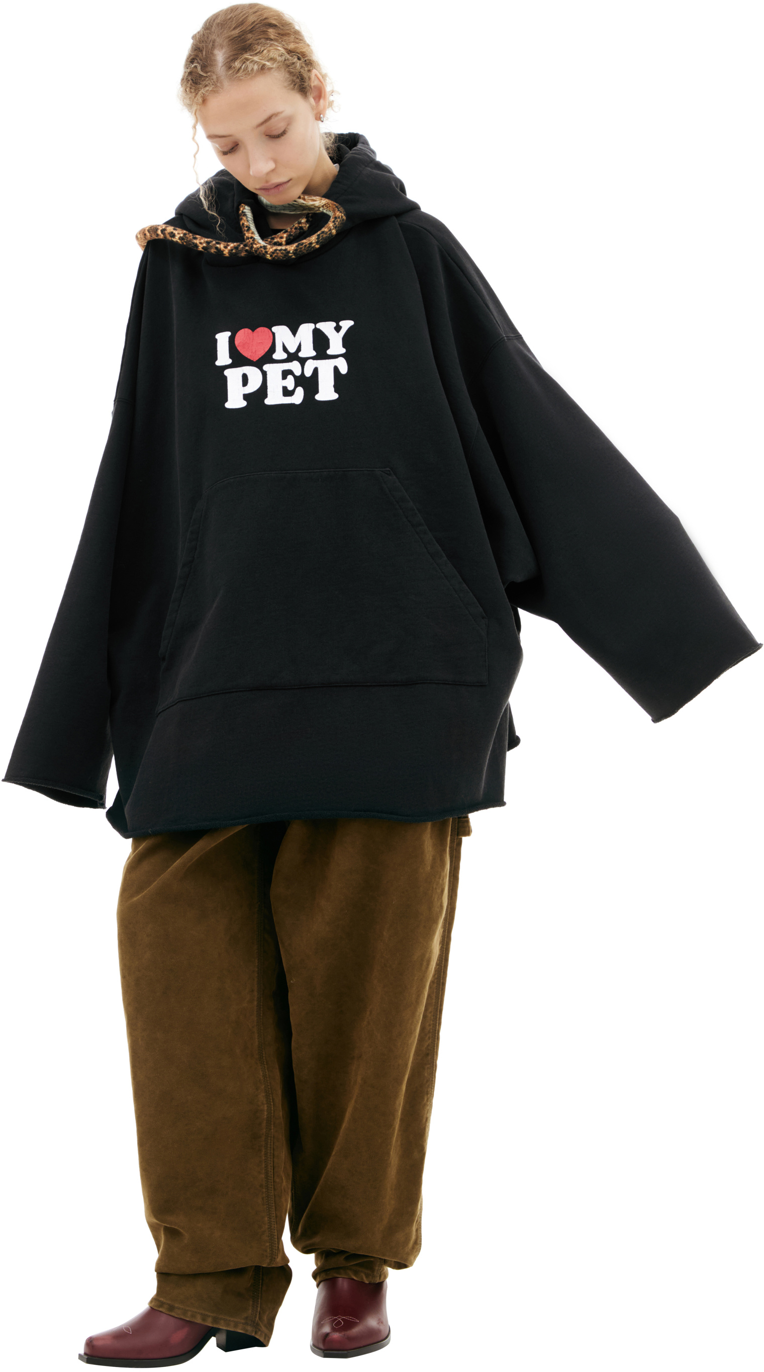 Doublet Худи \'i love my pet\' со змеей