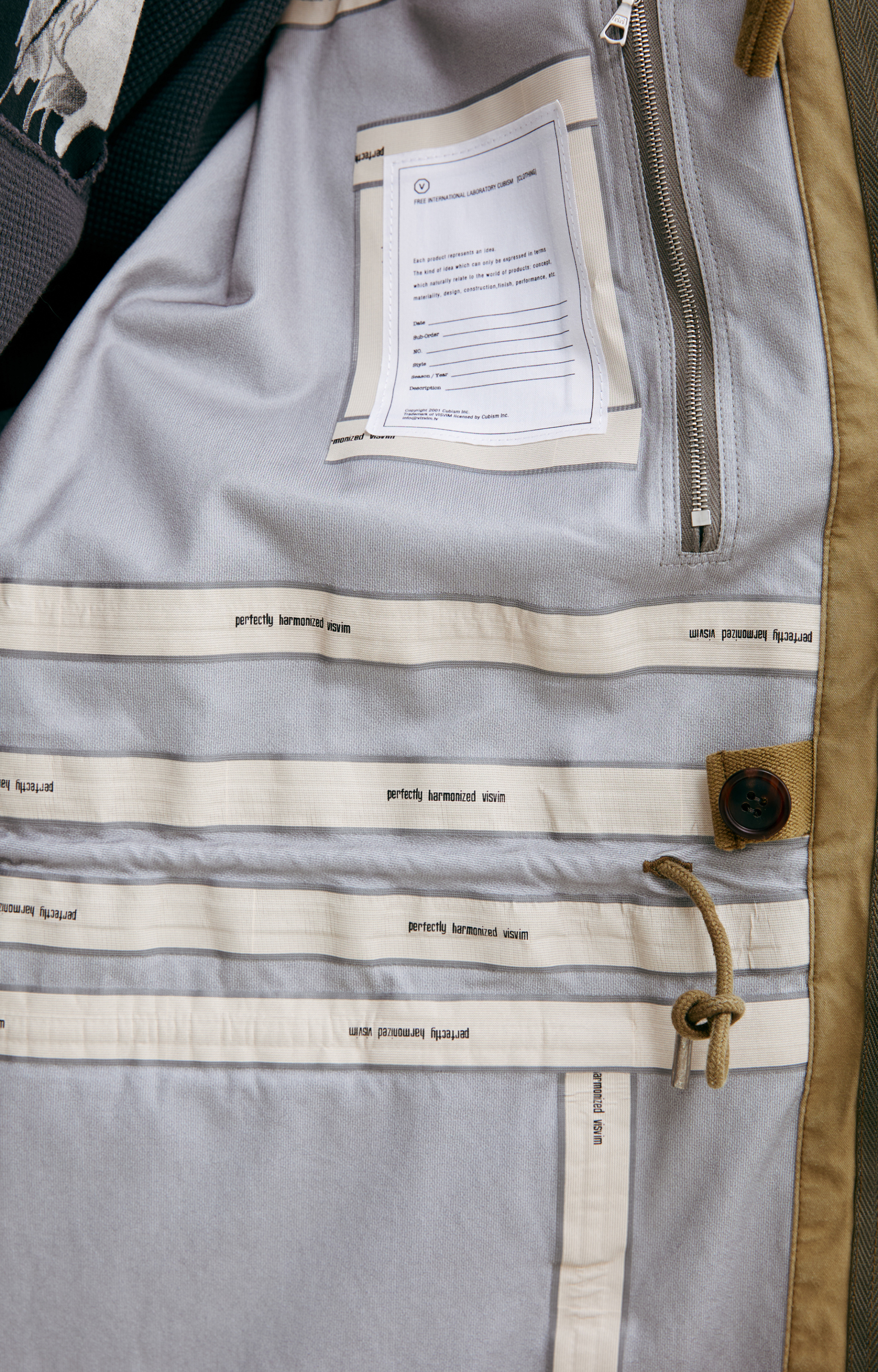 visvim Бежевая парка из хлопка