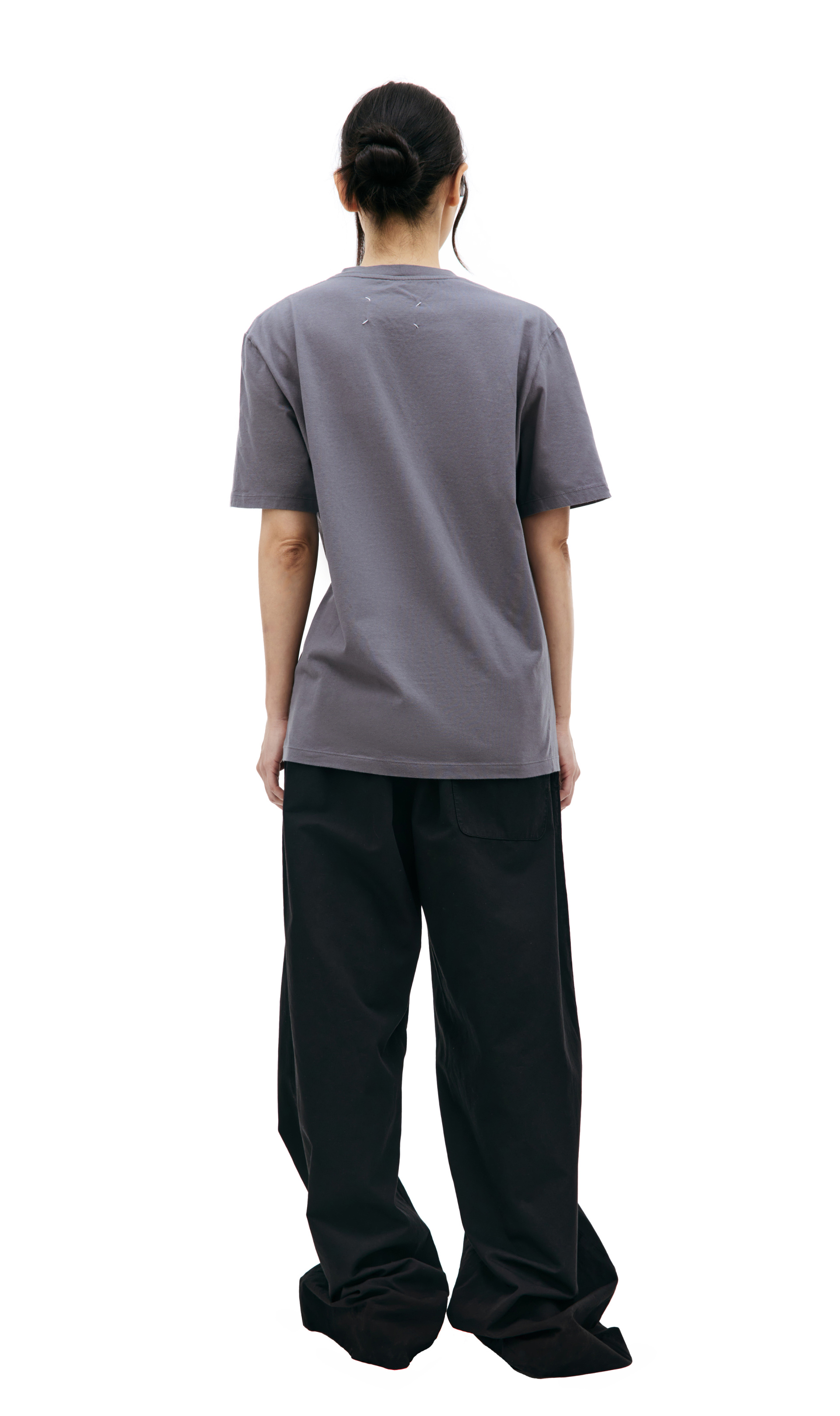 Maison Margiela Серая футболка из хлопка