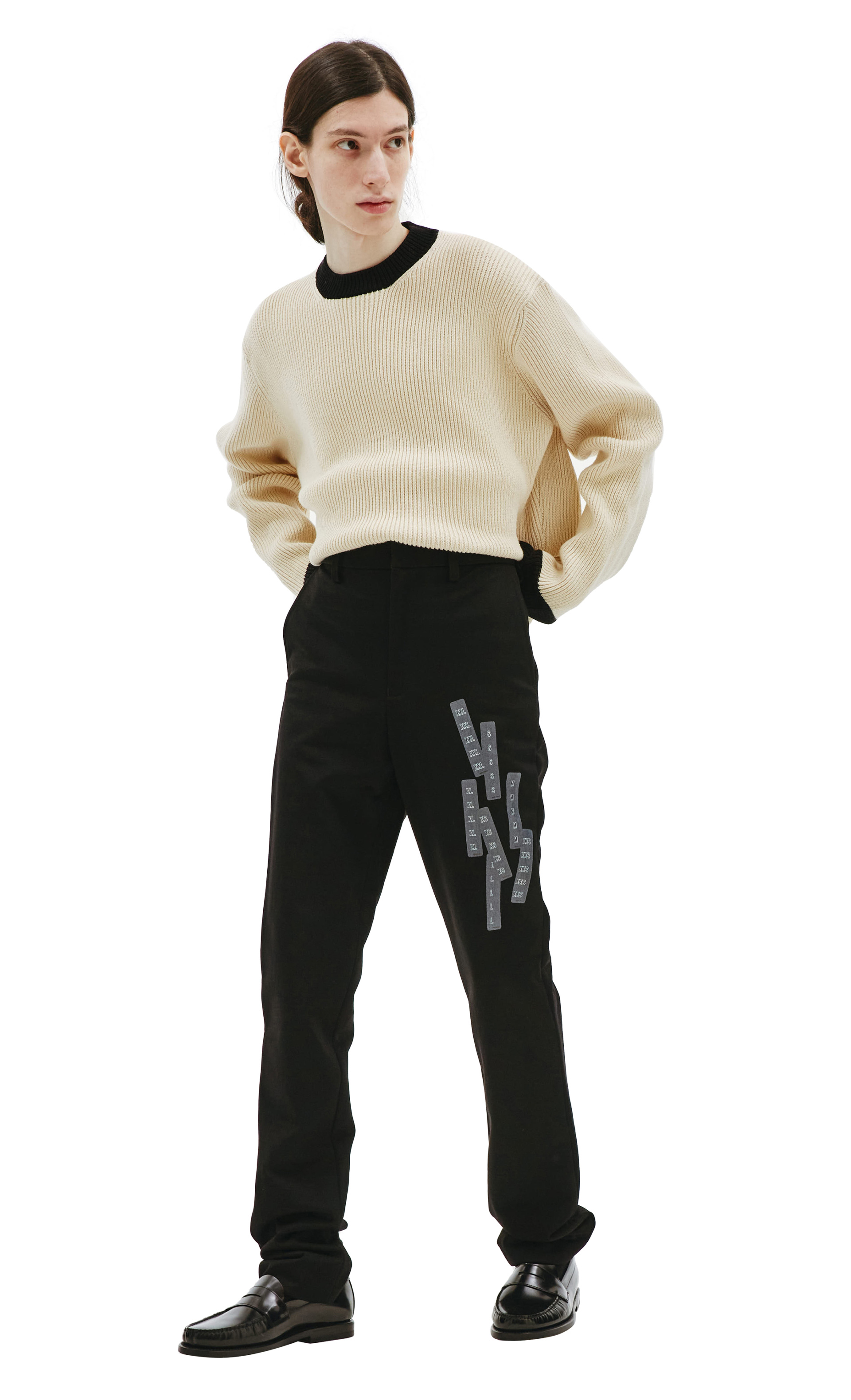 Doublet Прямые брюки с графичным принтом