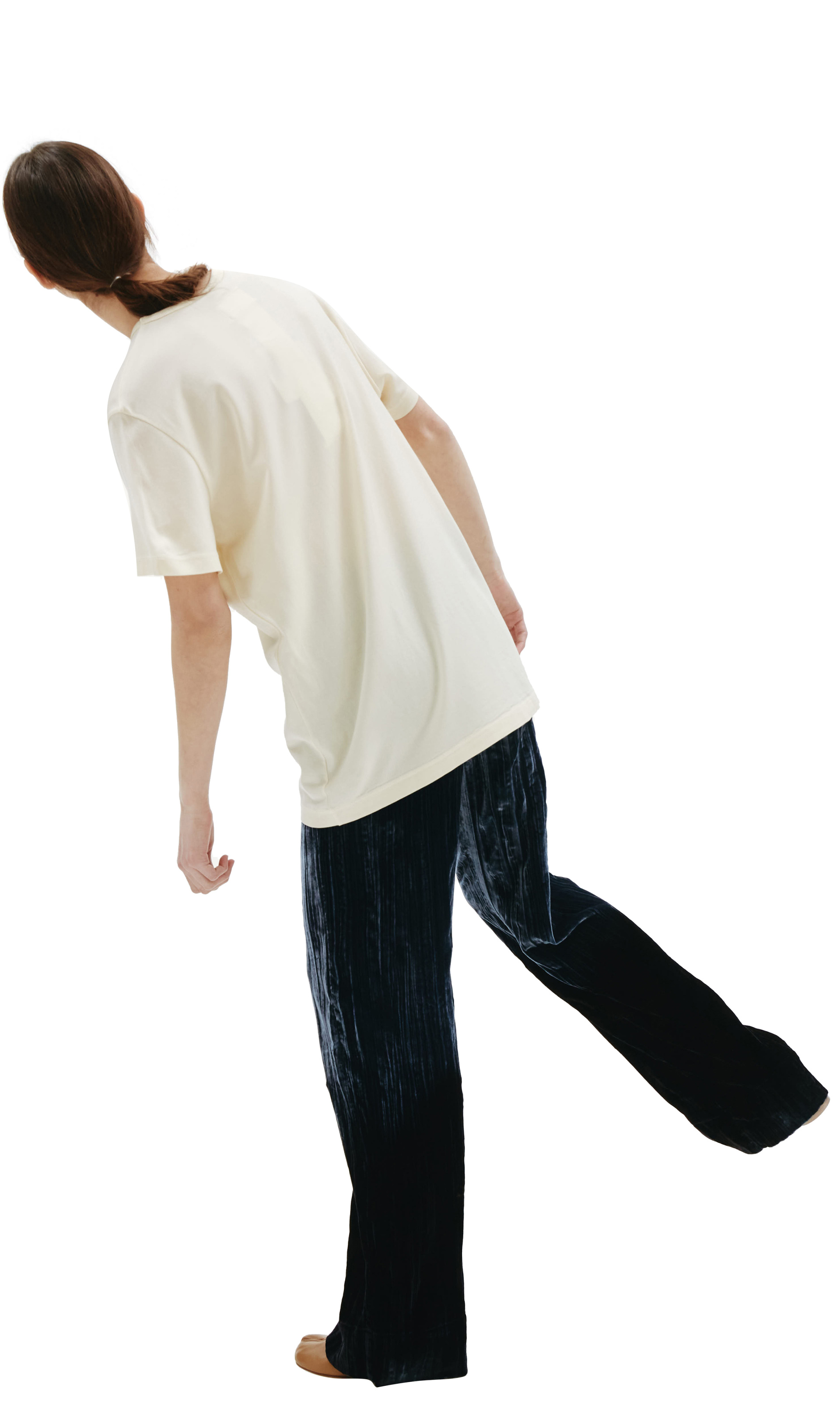 Doublet Бежевая футболка с вышивкой