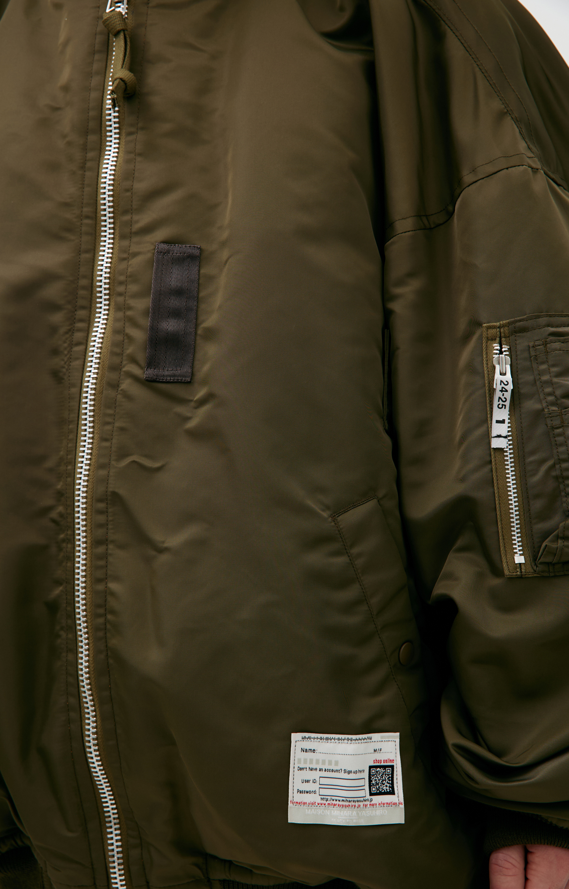 Maison Mihara Yasuhiro Двусторонний бомбер на молнии