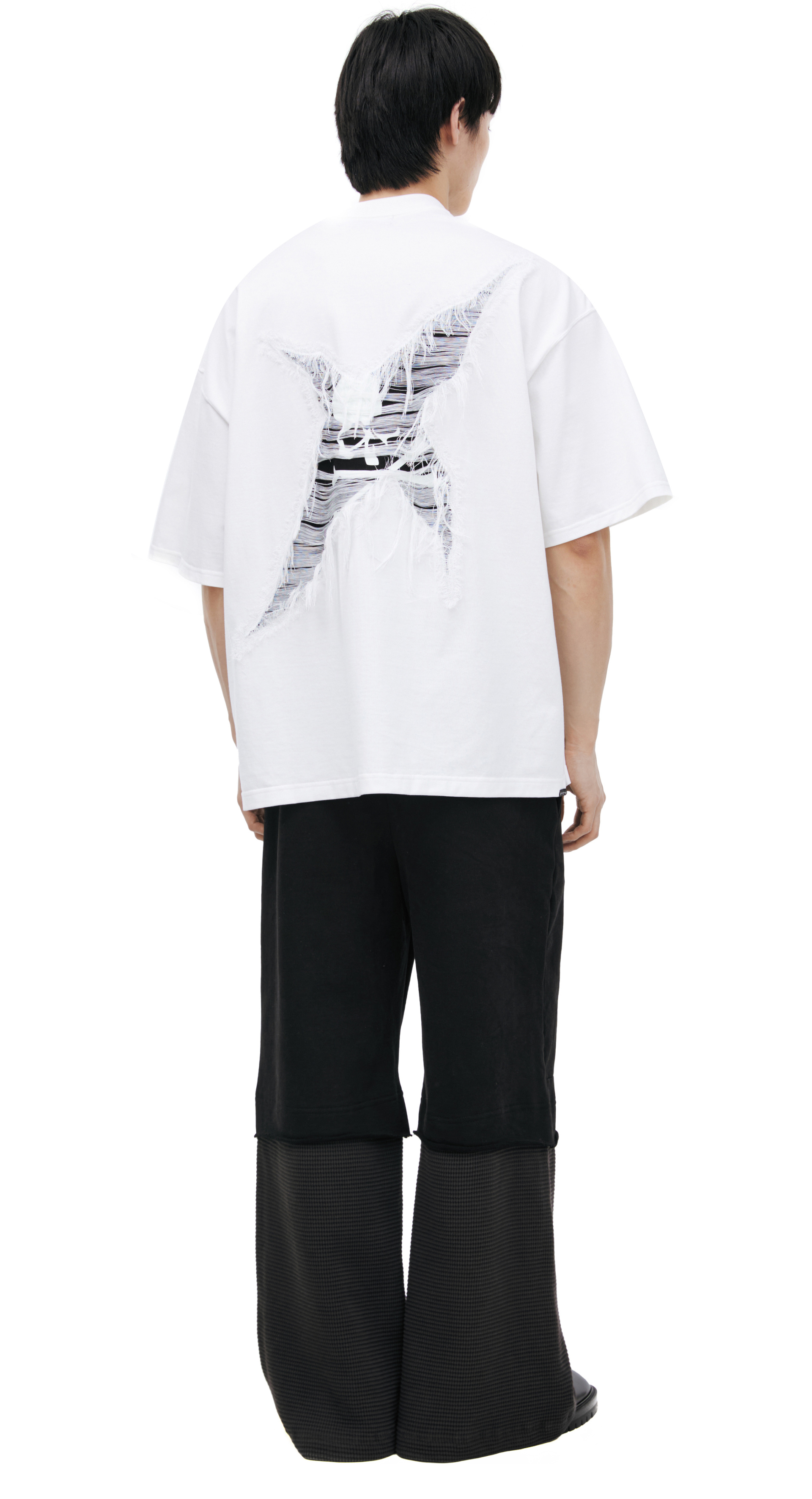 Mastermind WORLD Белая футболка с нитками